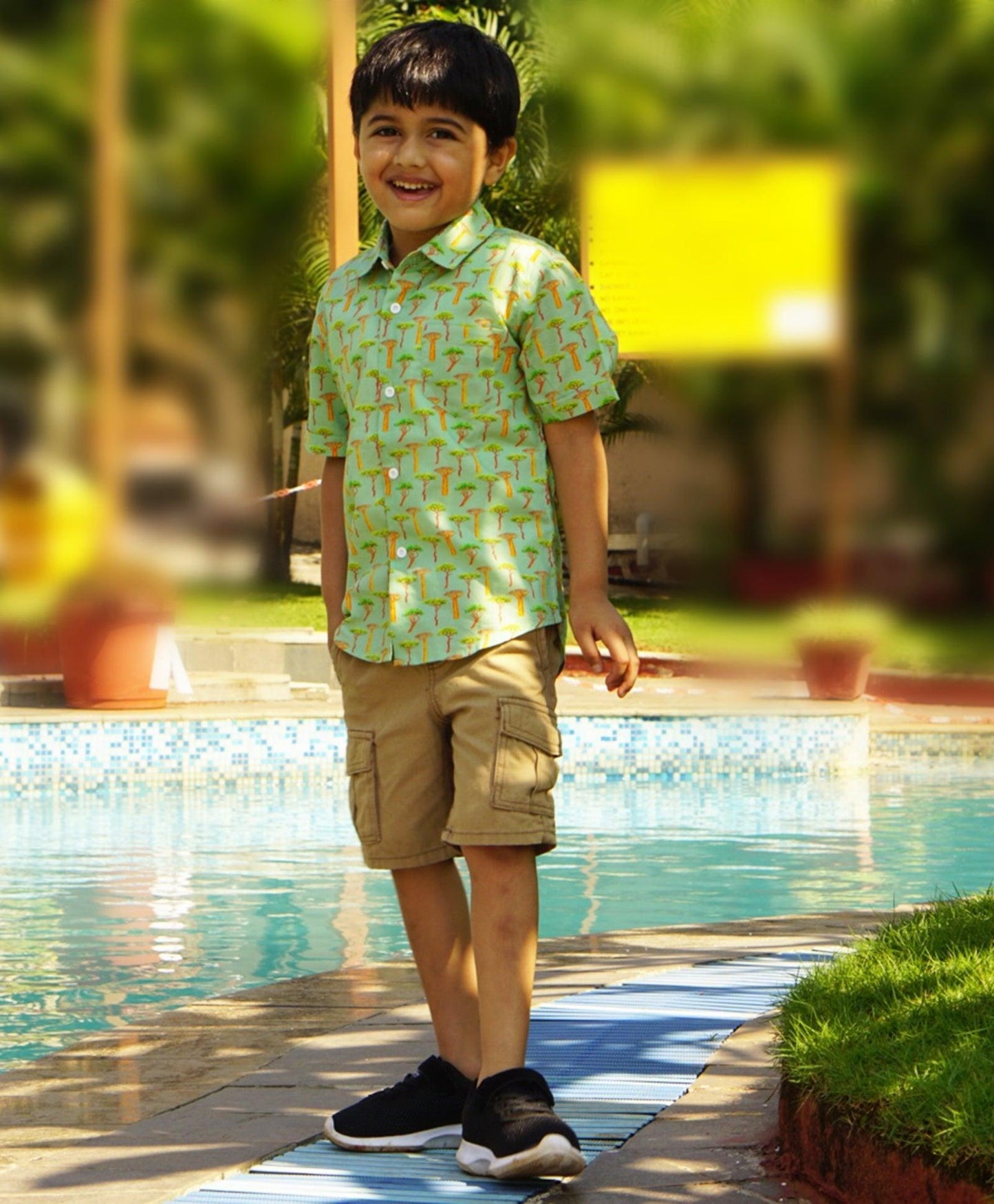 Tree Printed Half Sleeve Shirt - koochi Poochi
