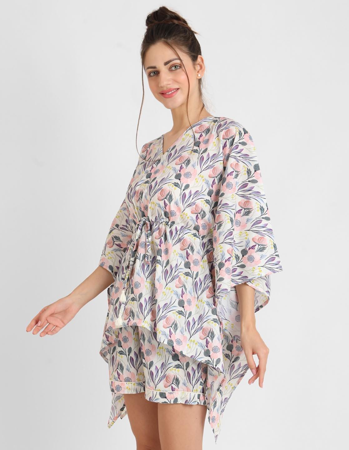 Mystic Floral Kaftan Shorts Set