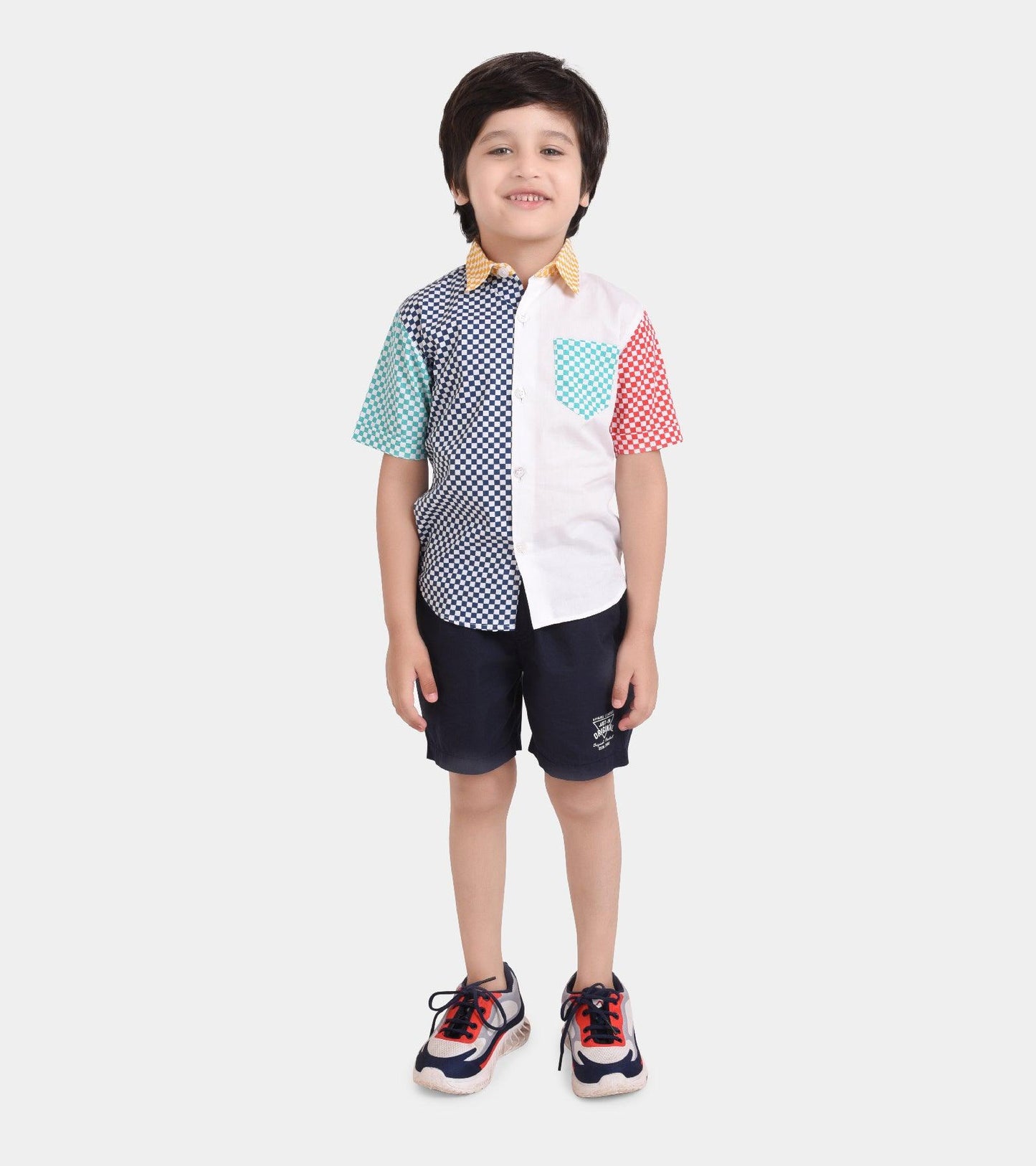 Multi Checks Print Boys Shirt