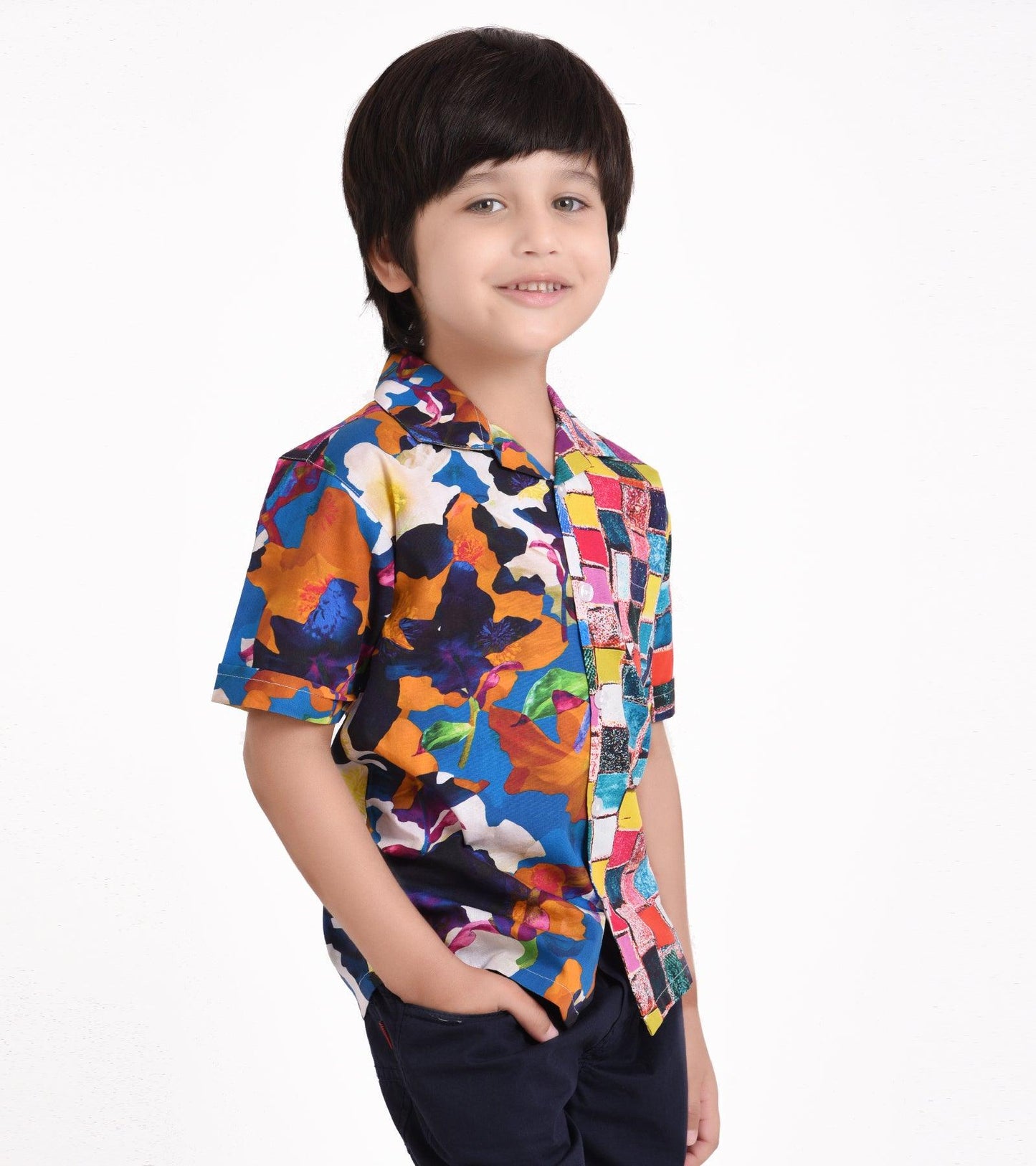 Double Trouble Printed Boys Shirt