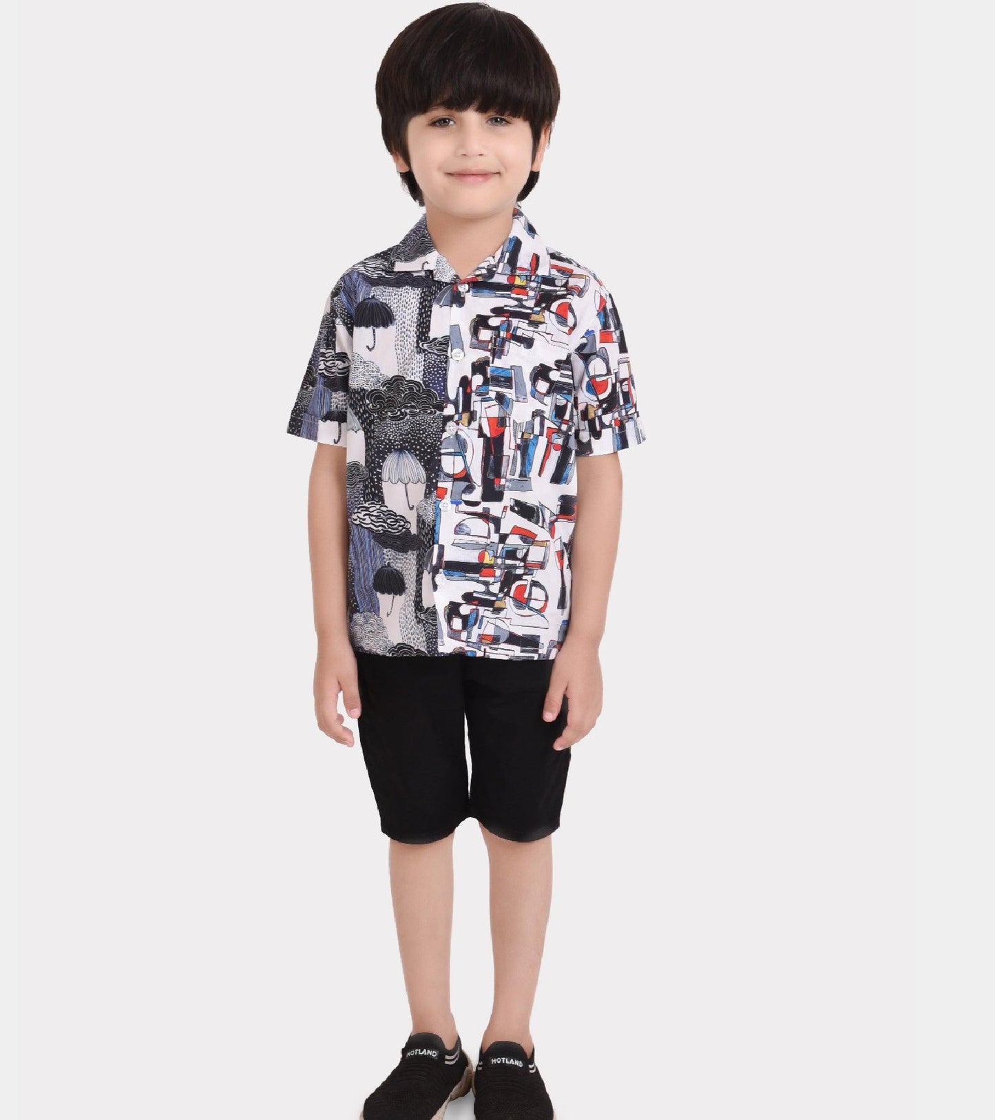 Double Fun Printed Boys Shirt