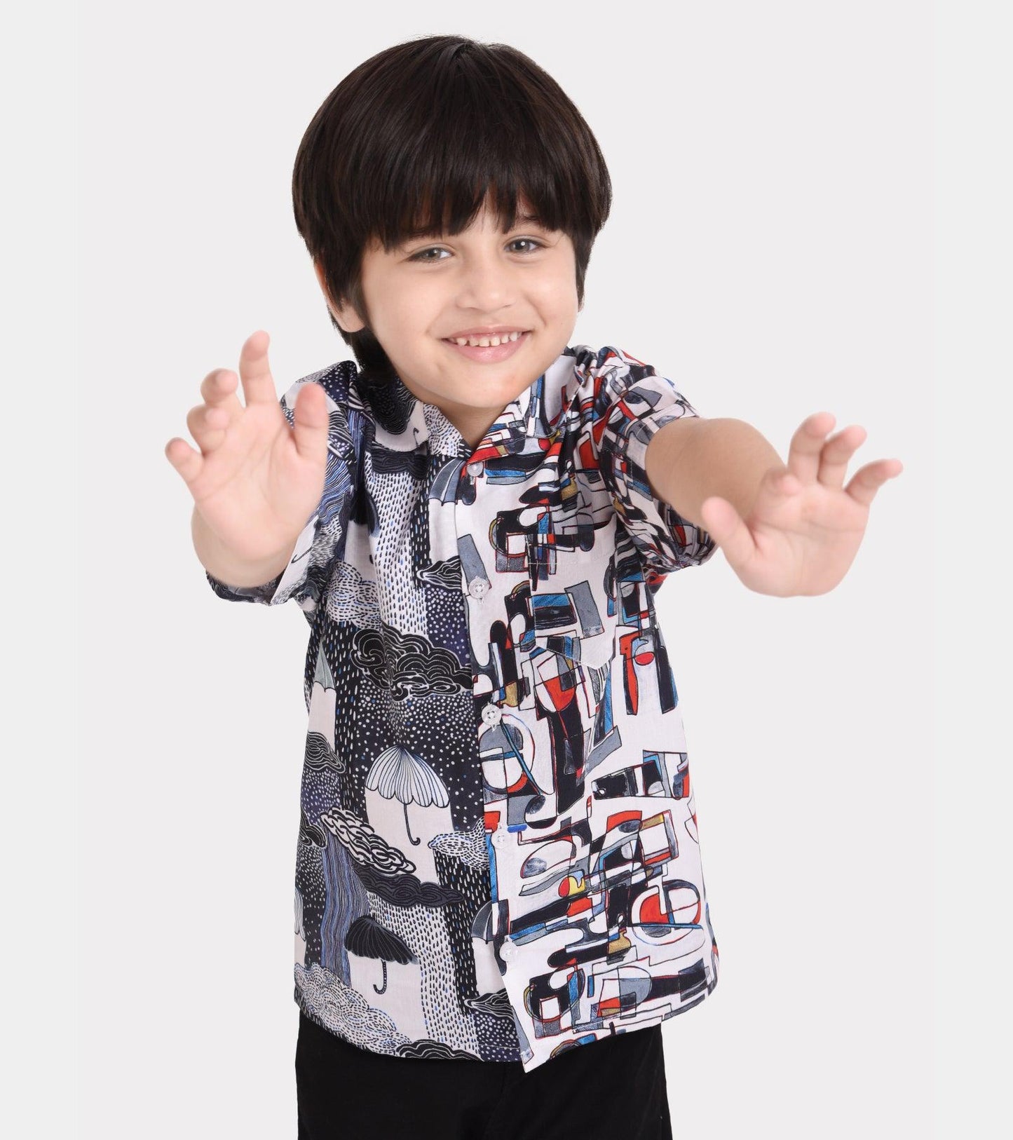 Double Fun Printed Boys Shirt