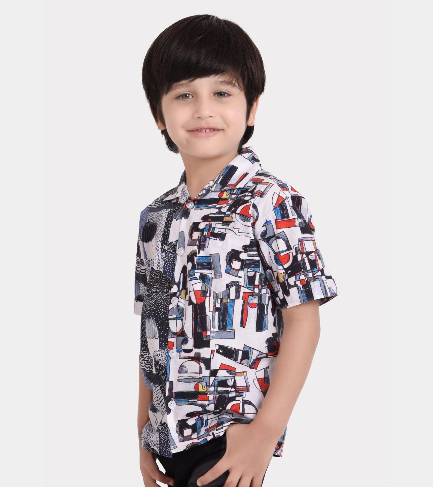 Double Fun Printed Boys Shirt