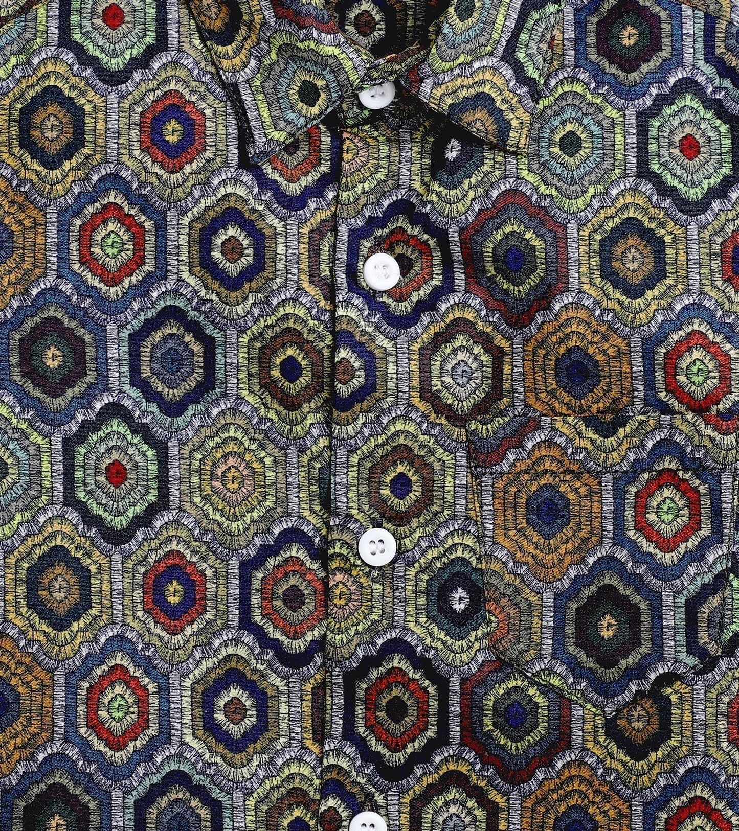 Mosaic Printed Half Sleeve Shirt
