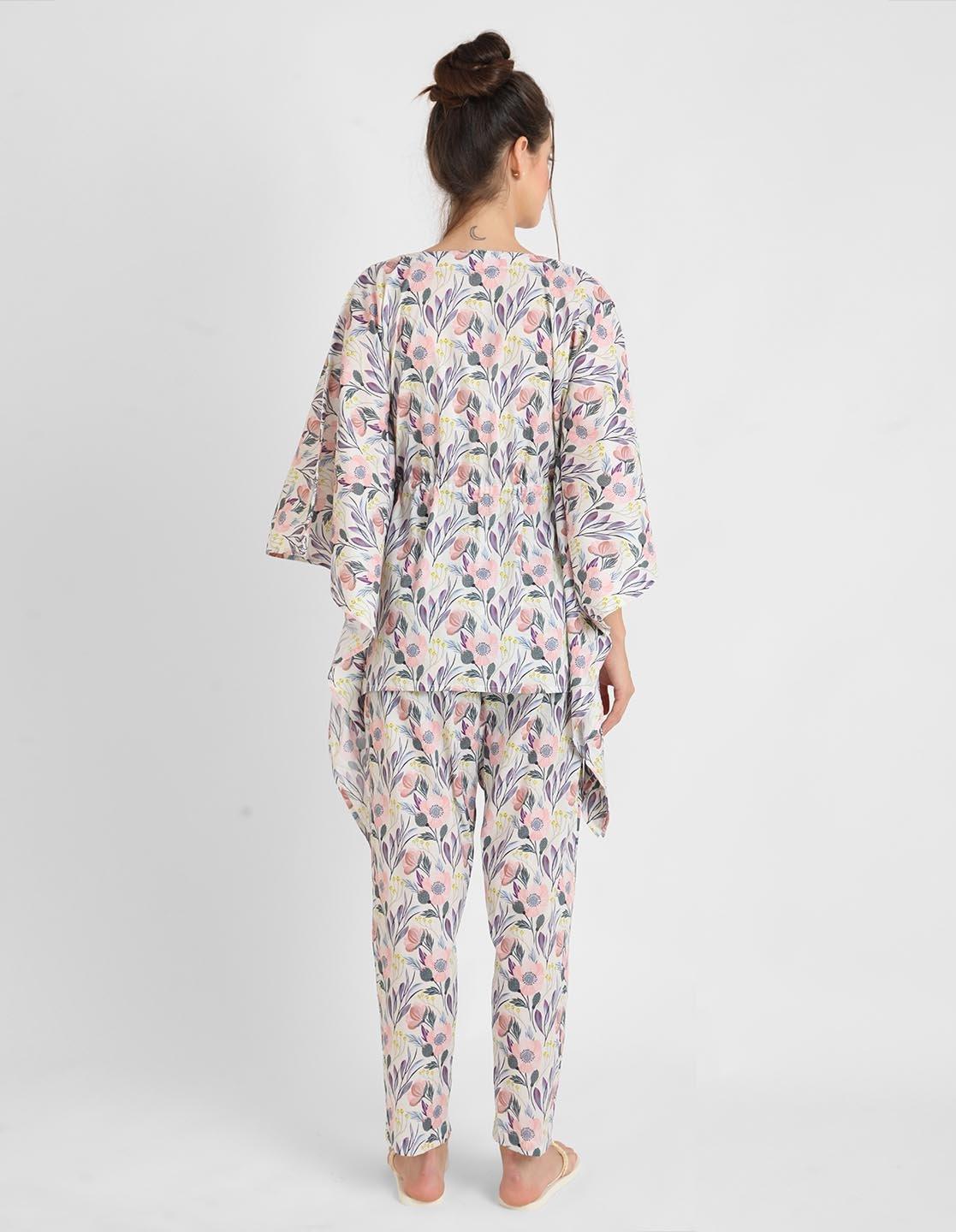 Mystic Floral Kaftan Pyjama Set