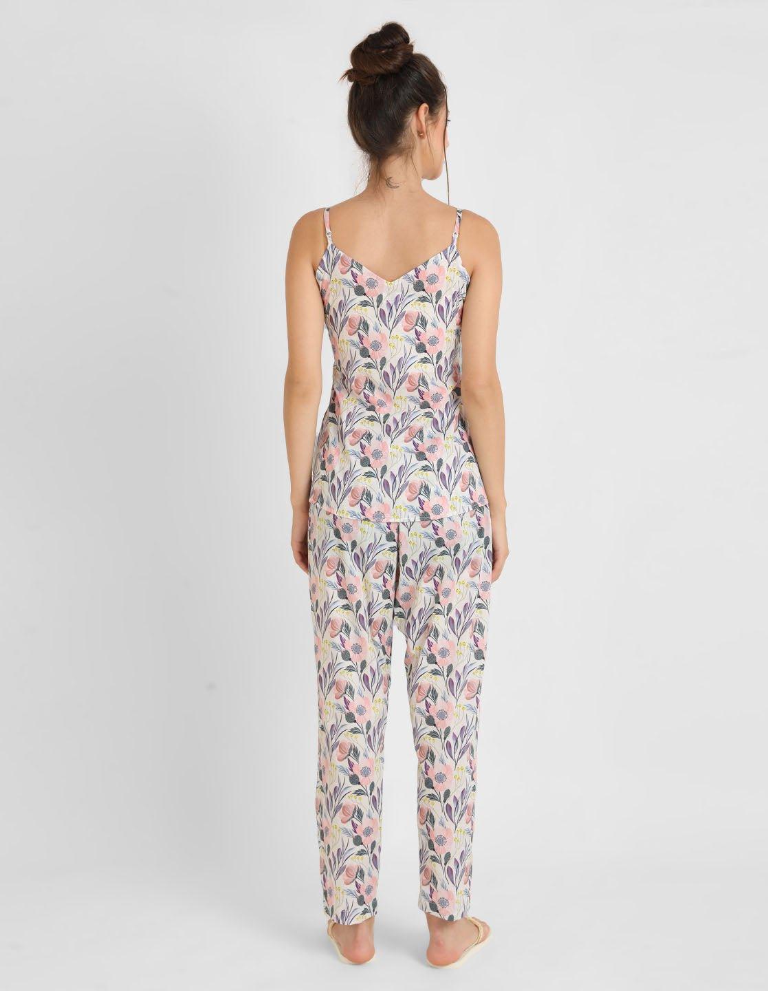 Mystic Floral Singlet Pyjama Set for Women