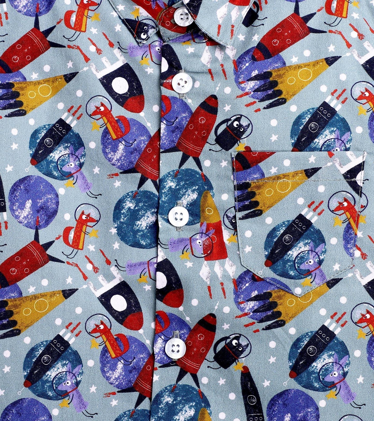 Rocket Printed Half Sleeve Shirt