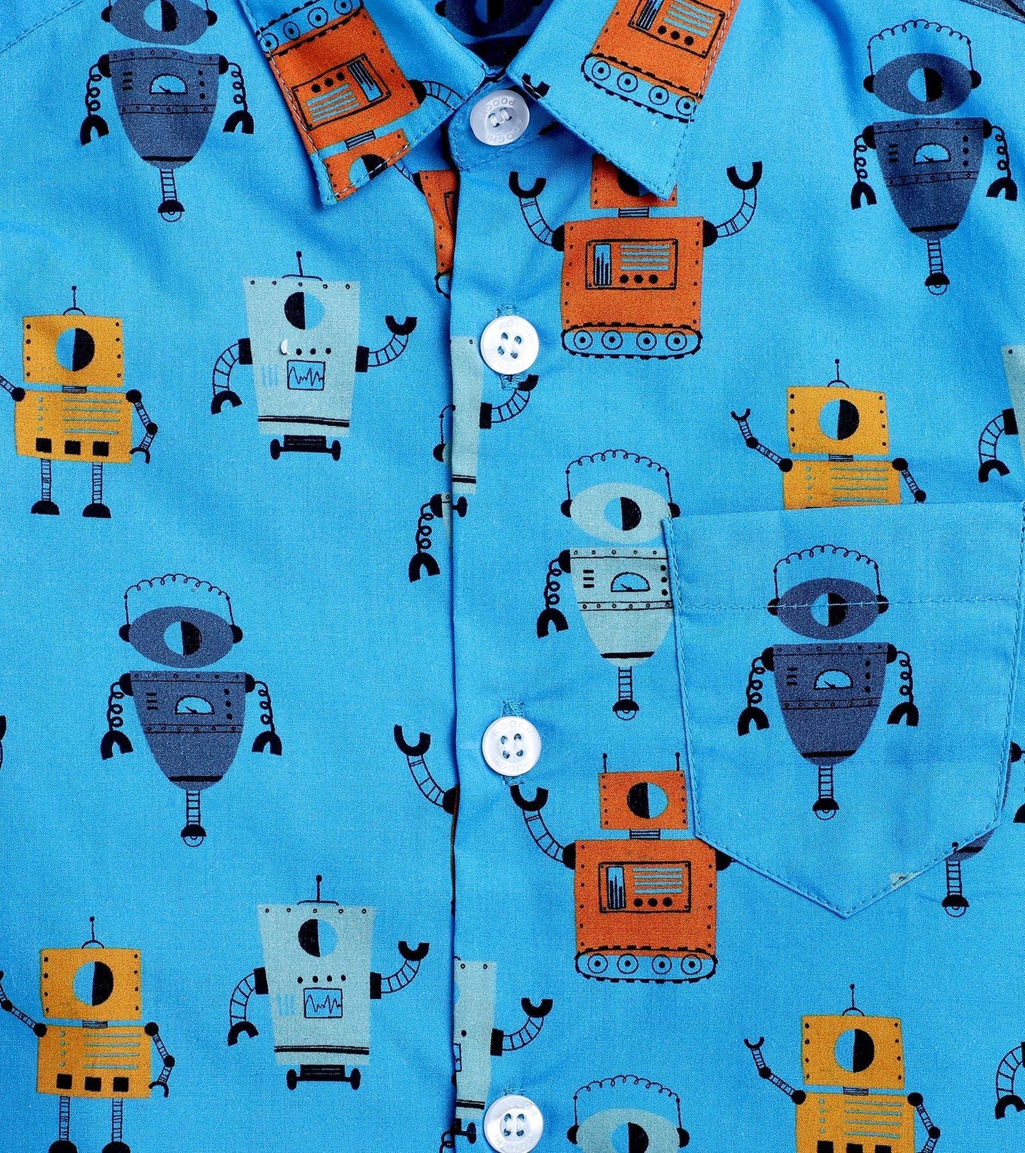Robot Printed Half Sleeve Shirt