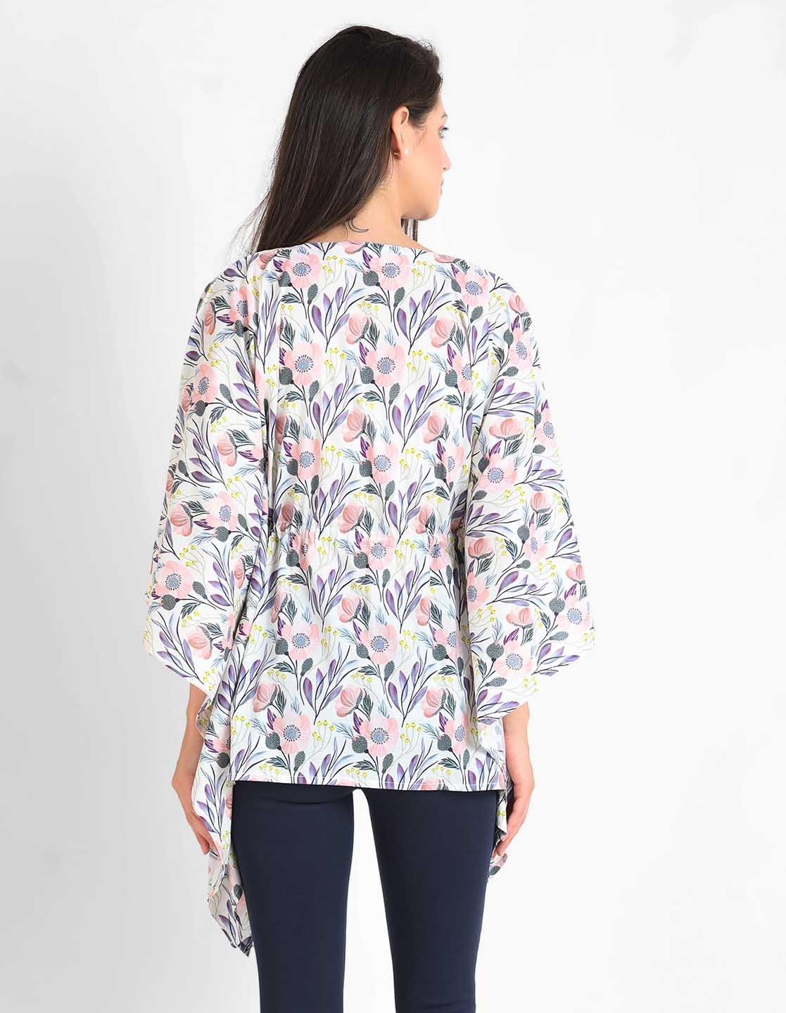 Mystic Floral Print Kaftan