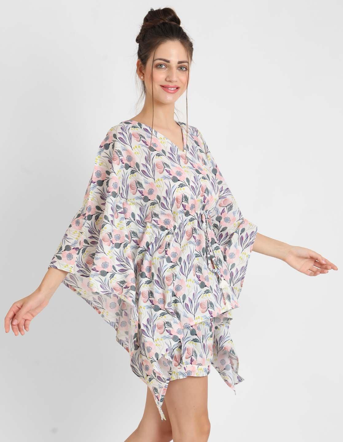 Mystic Floral Kaftan Shorts Set