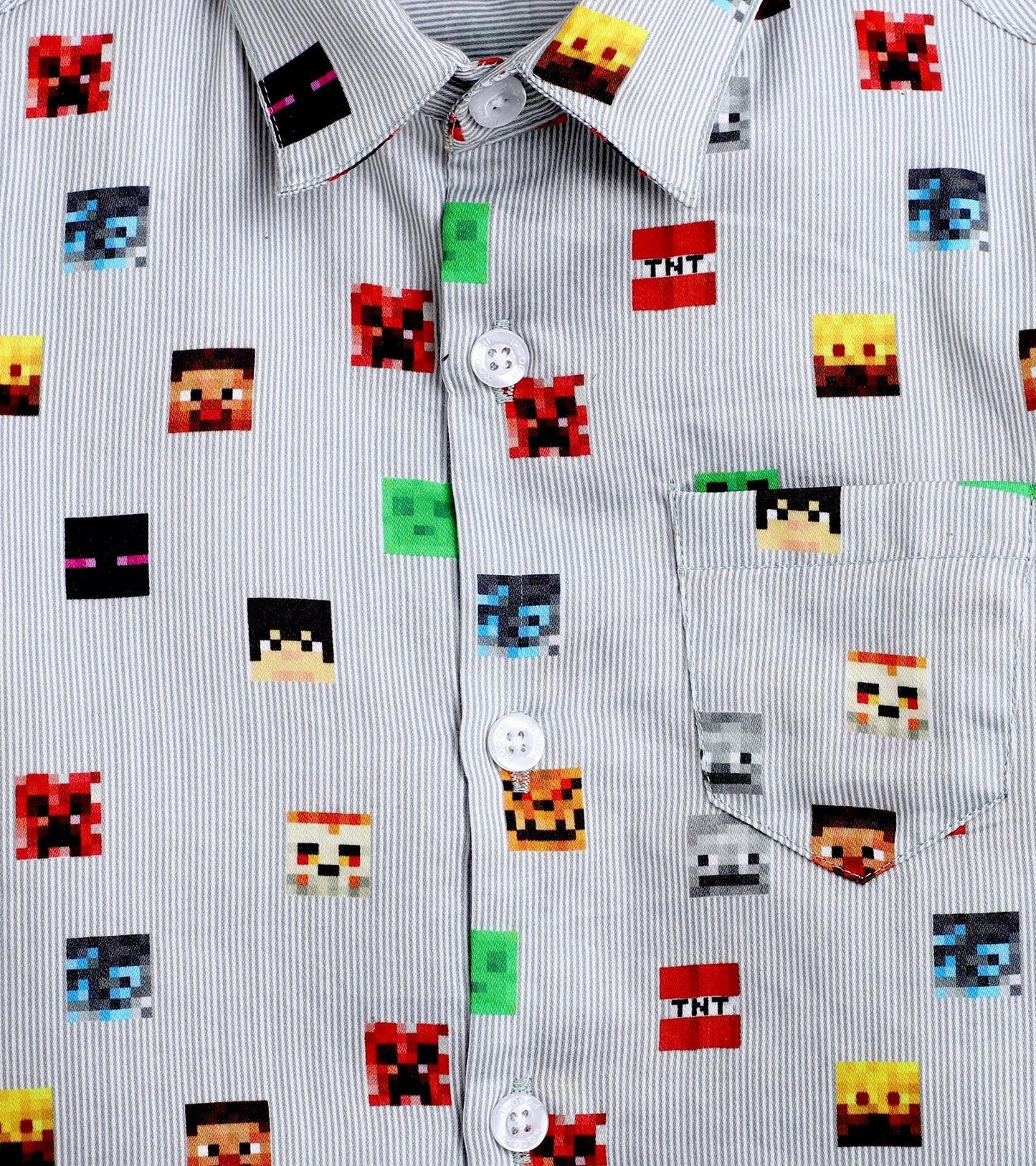 Minecraft Printed Half Sleeve Shirt