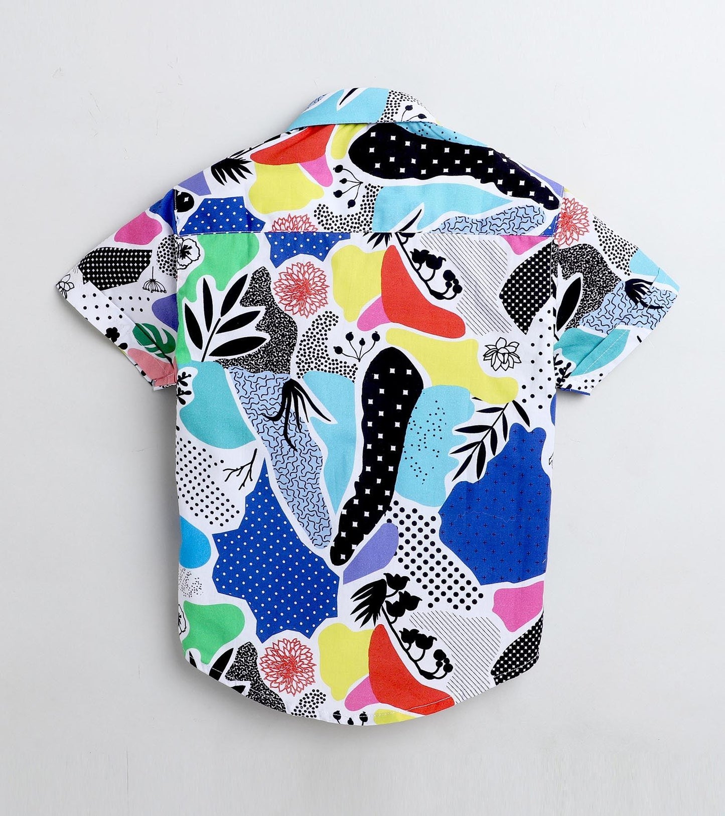 Blue Abstract Printed Half Sleeve Shirt
