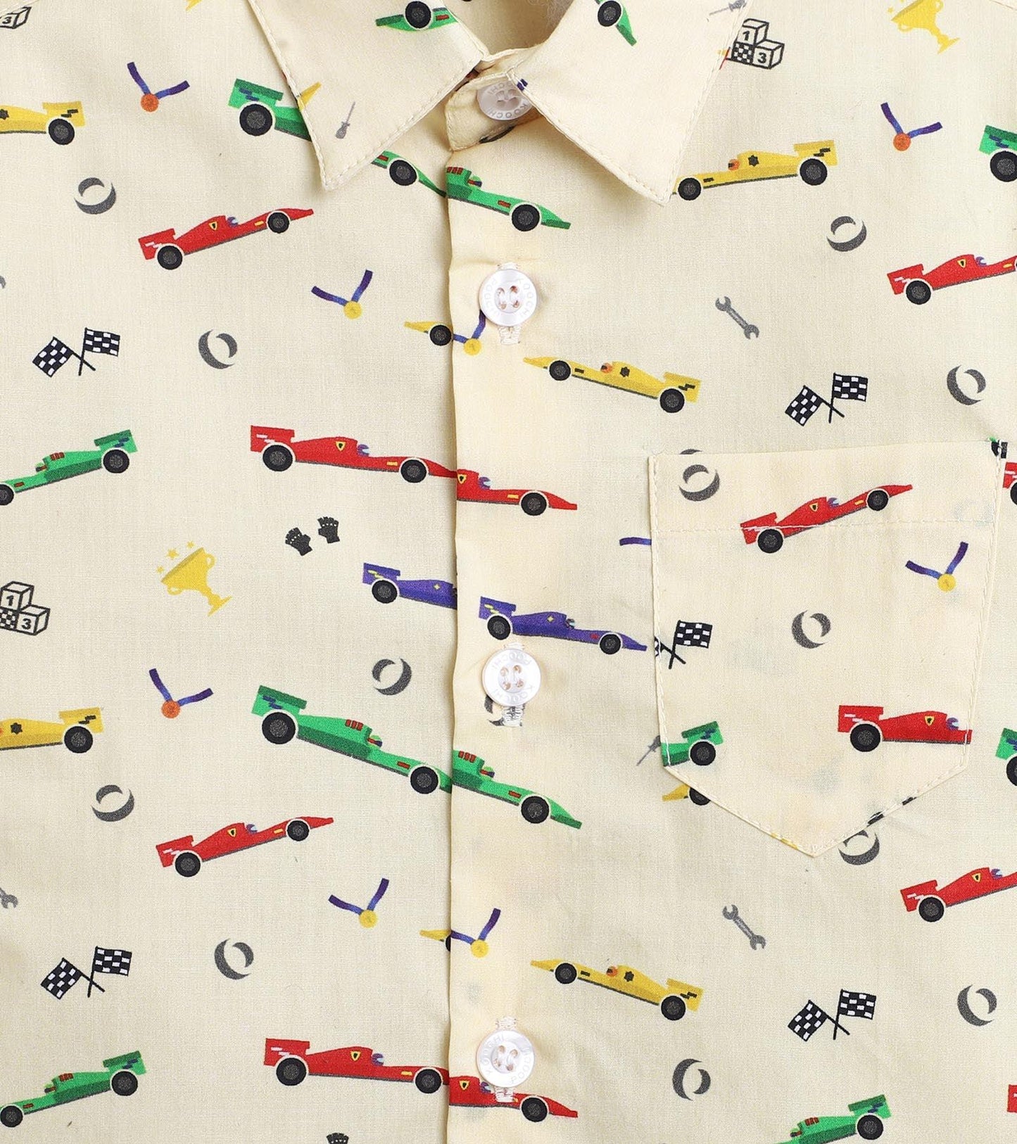 Car Printed Half Sleeve Shirt