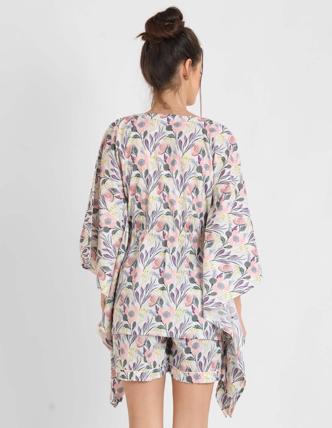Mystic Floral Kaftan Shorts Set