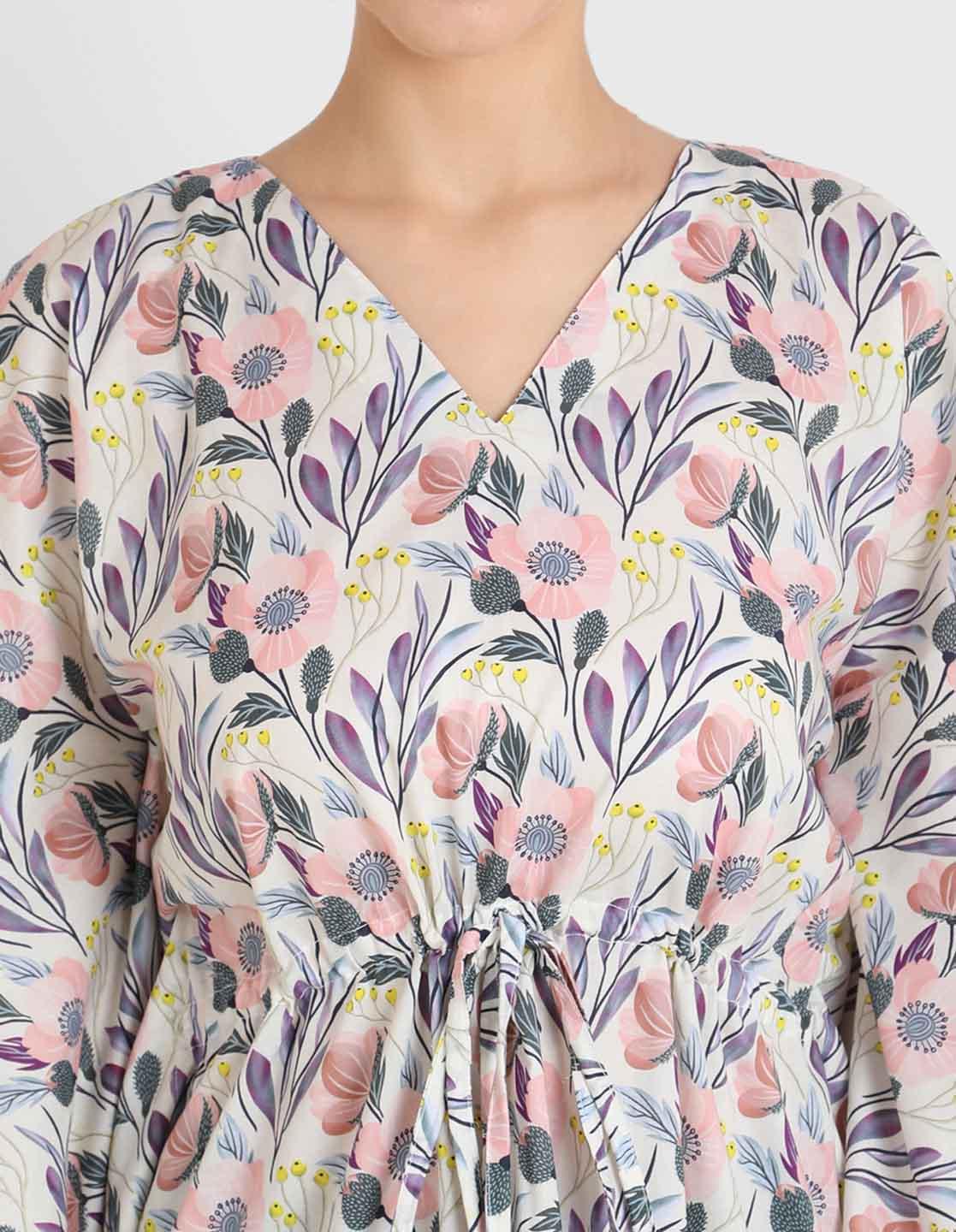 Mystic Floral Kaftan Pyjama Set