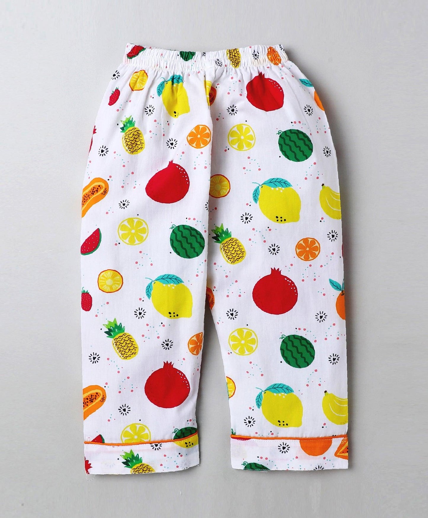 Rainbow Fruits Printed Night Suit Set