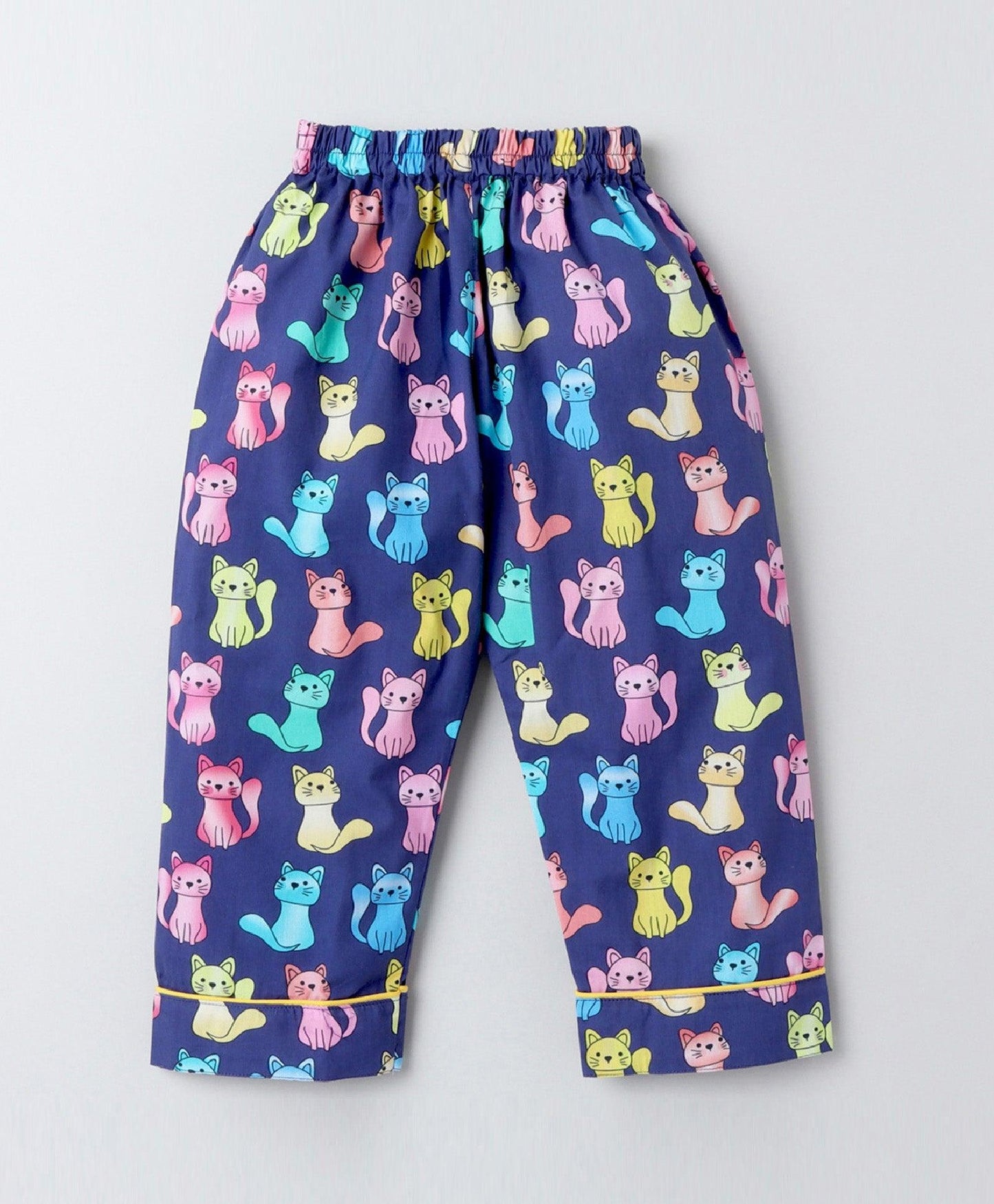 Purple Kitty Printed Night Suit Set