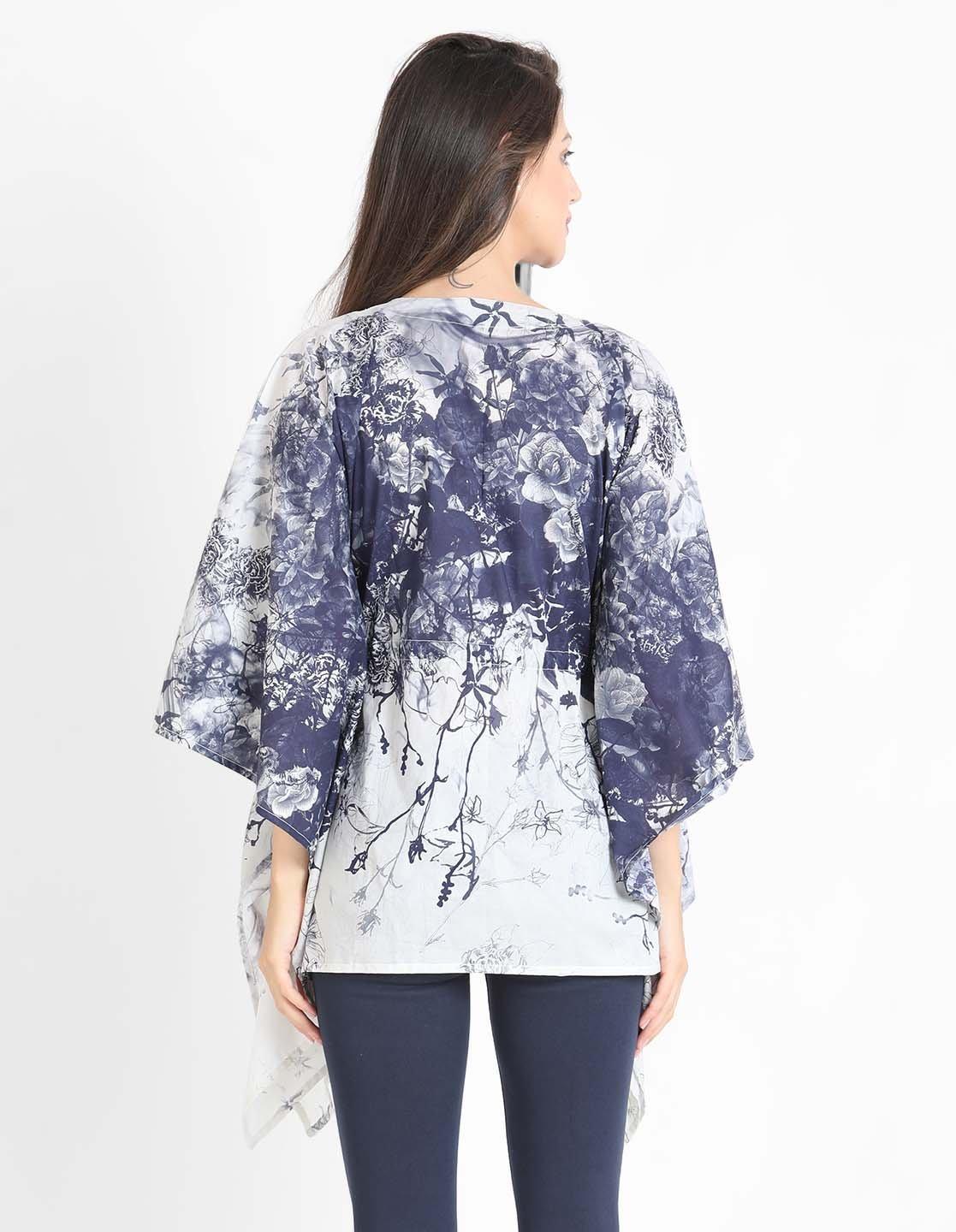 Motif Floral Printed Kaftan