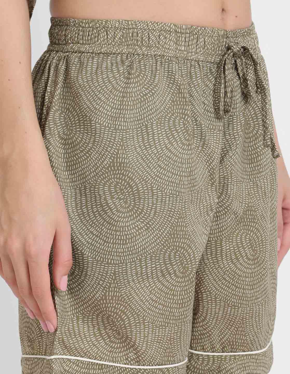 Warli Print Kaftan Shorts Set