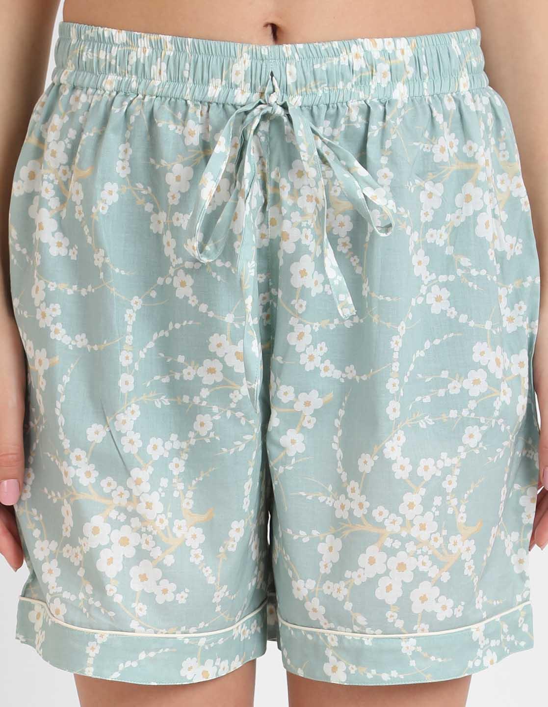 Blossom Print Kaftan Shorts Set