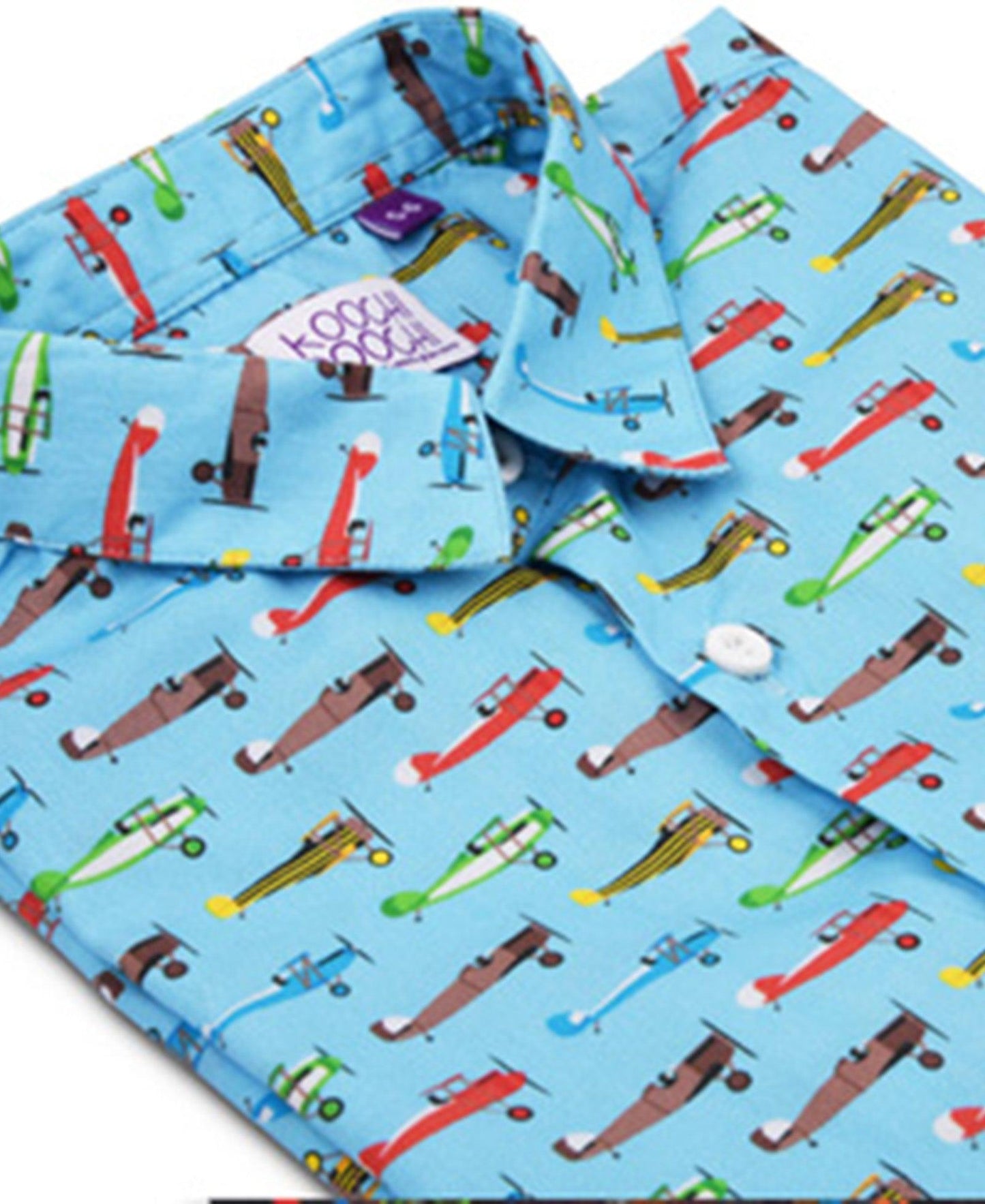 Multi Aeroplane Printed Half Sleeve Shirt