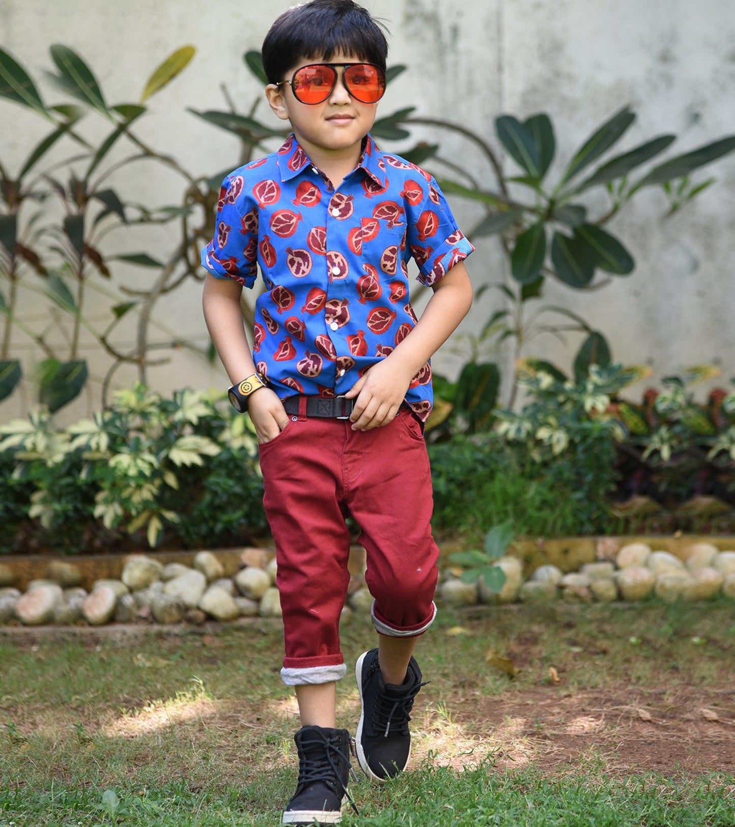 Electric Anar Printed Half Sleeve Shirt