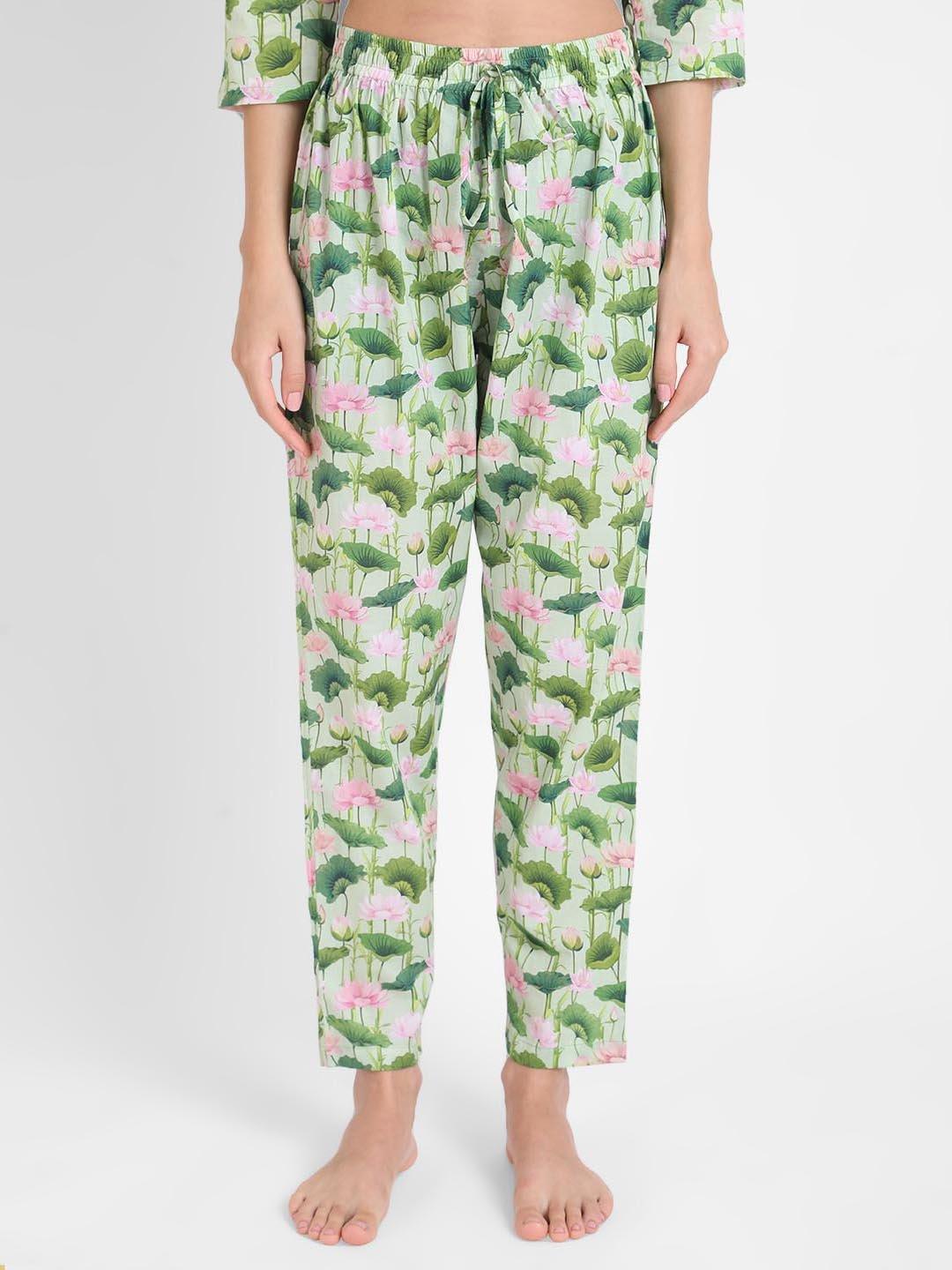 Lotus String Printed Nightsuit Set for Women