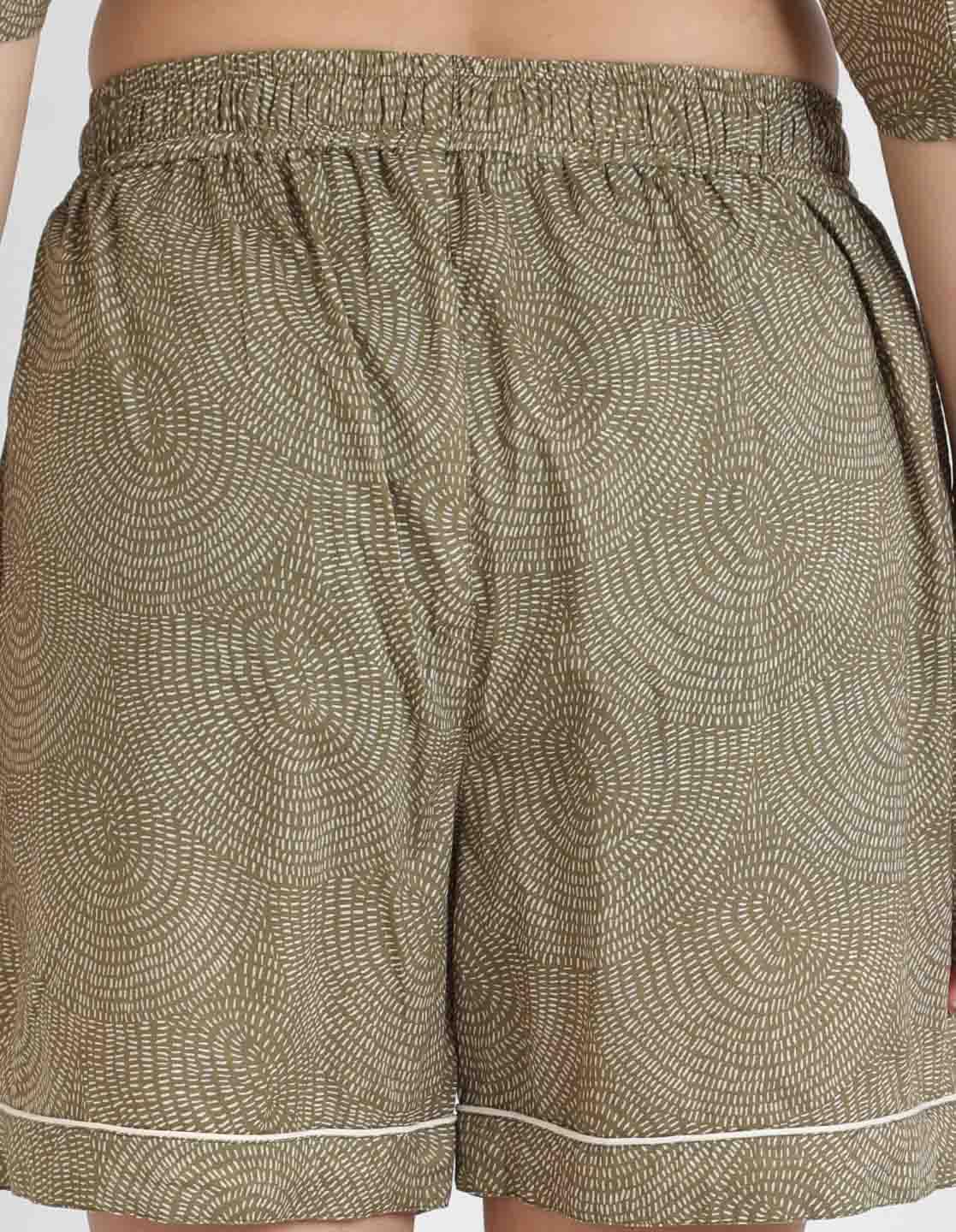 Warli Print Kaftan Shorts Set