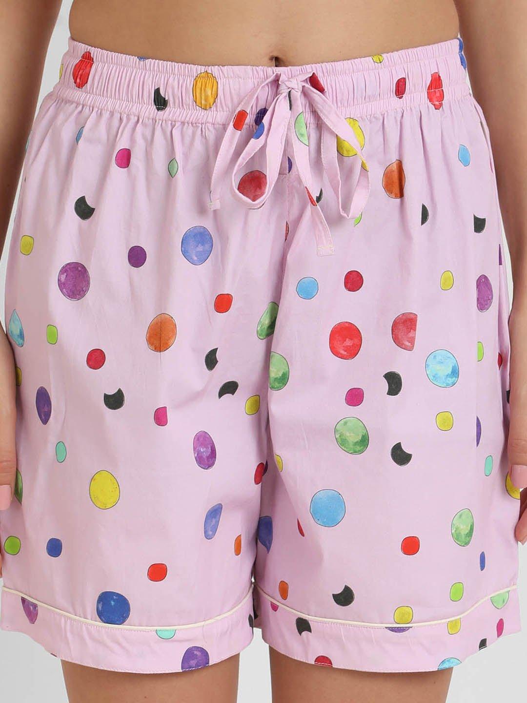 Polkadot Printed Nightsuit Set for Women