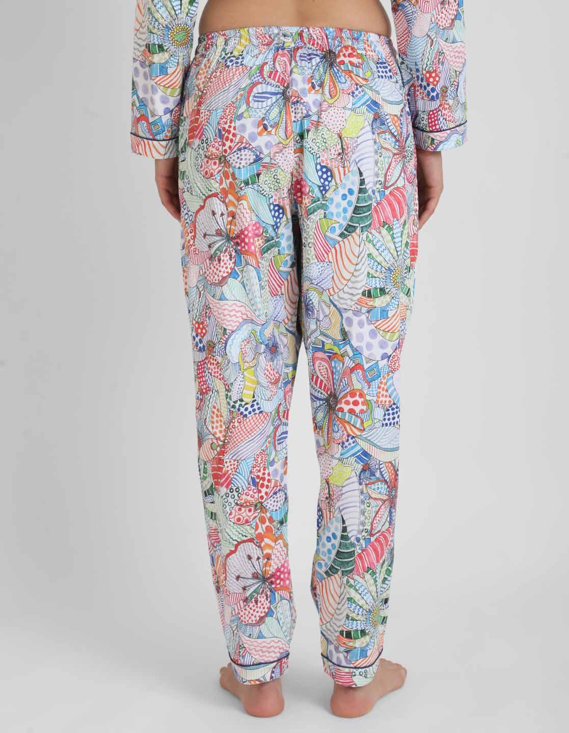 Brush Stroke Printed Nightsuit Set for Women