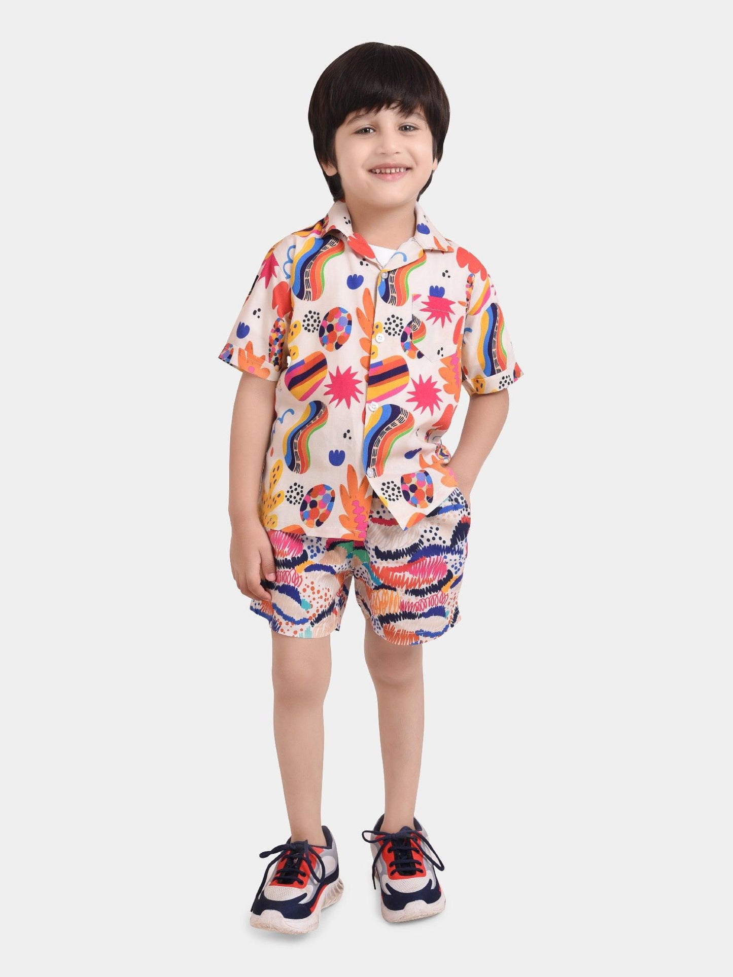 Two Art Printed Boys Cord Set - koochi Poochi