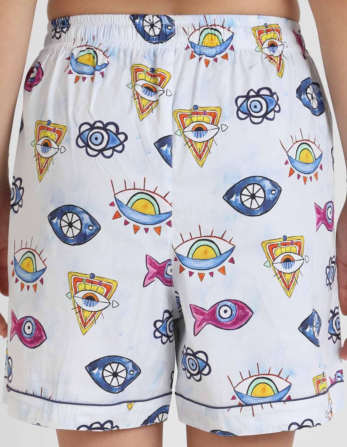 Evileye Printed Nightsuit Set for Women