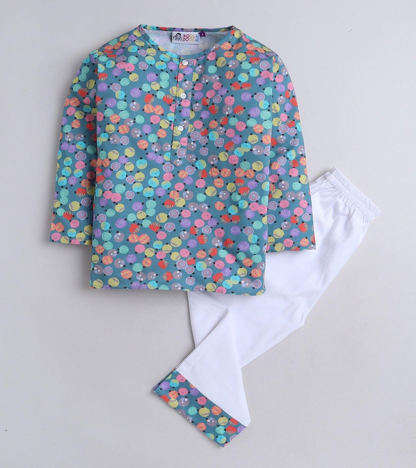 Bubble Printed Pyjama Kurta Set