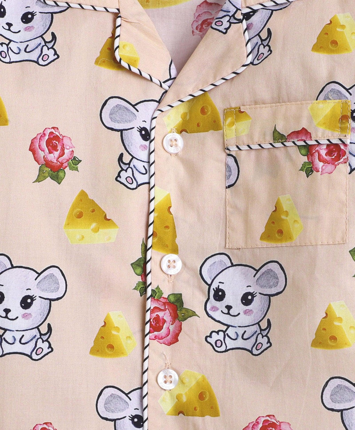 Cheese & Micky Cartoon Printed Night Suit Set - koochi Poochi