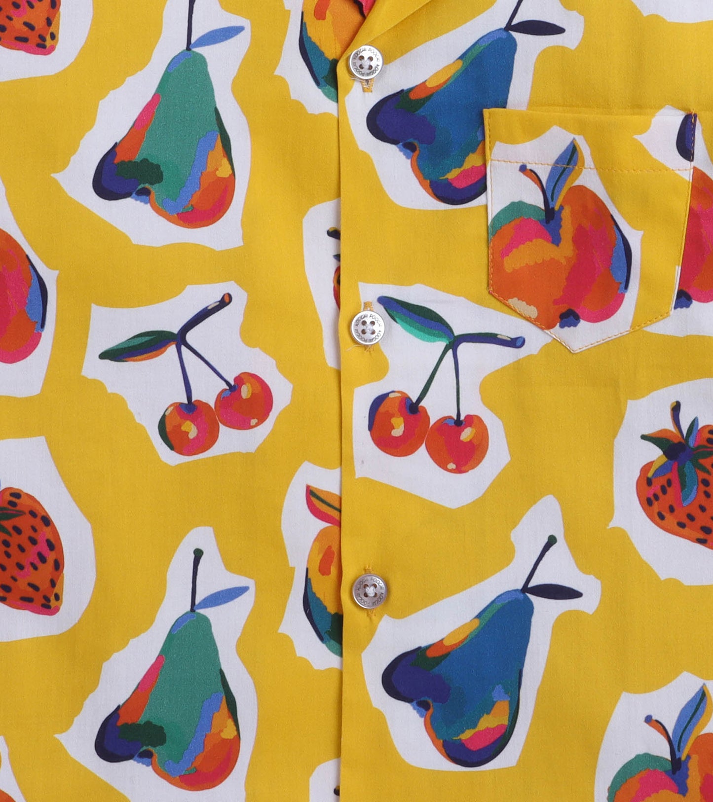 Cherry digi Digital printed Shirt with White solid Shorts