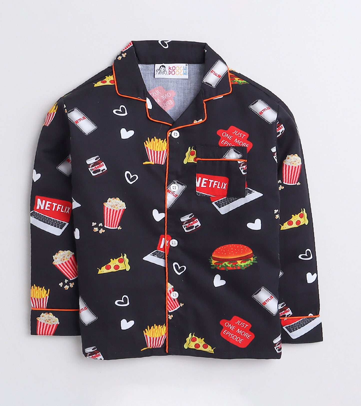 Chillflix Printed Night Suit Set