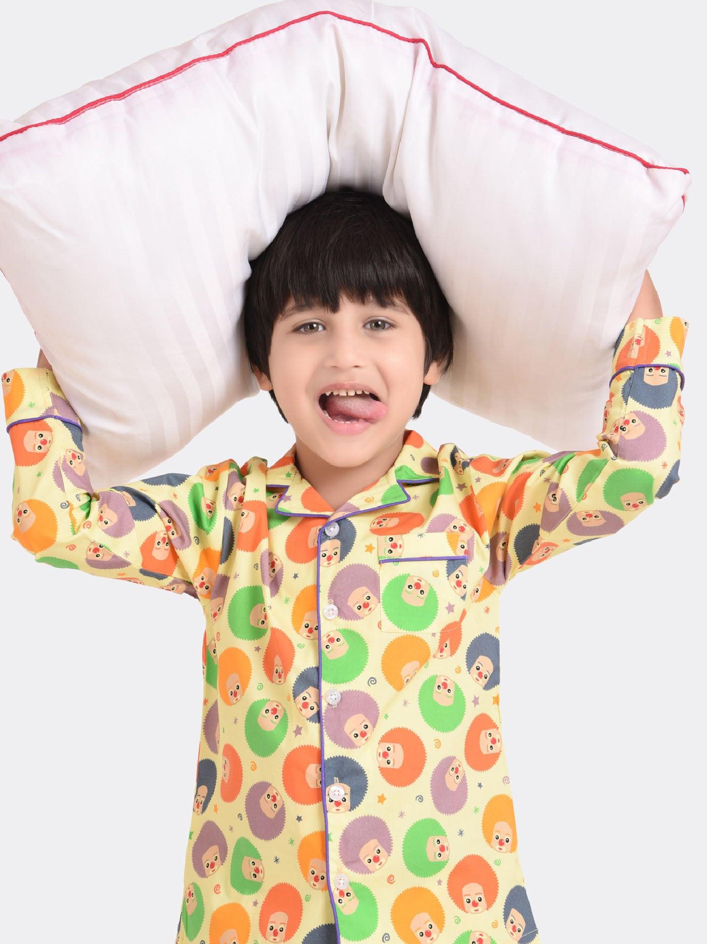 Clown Face Printed Nightsuit Set - koochi Poochi
