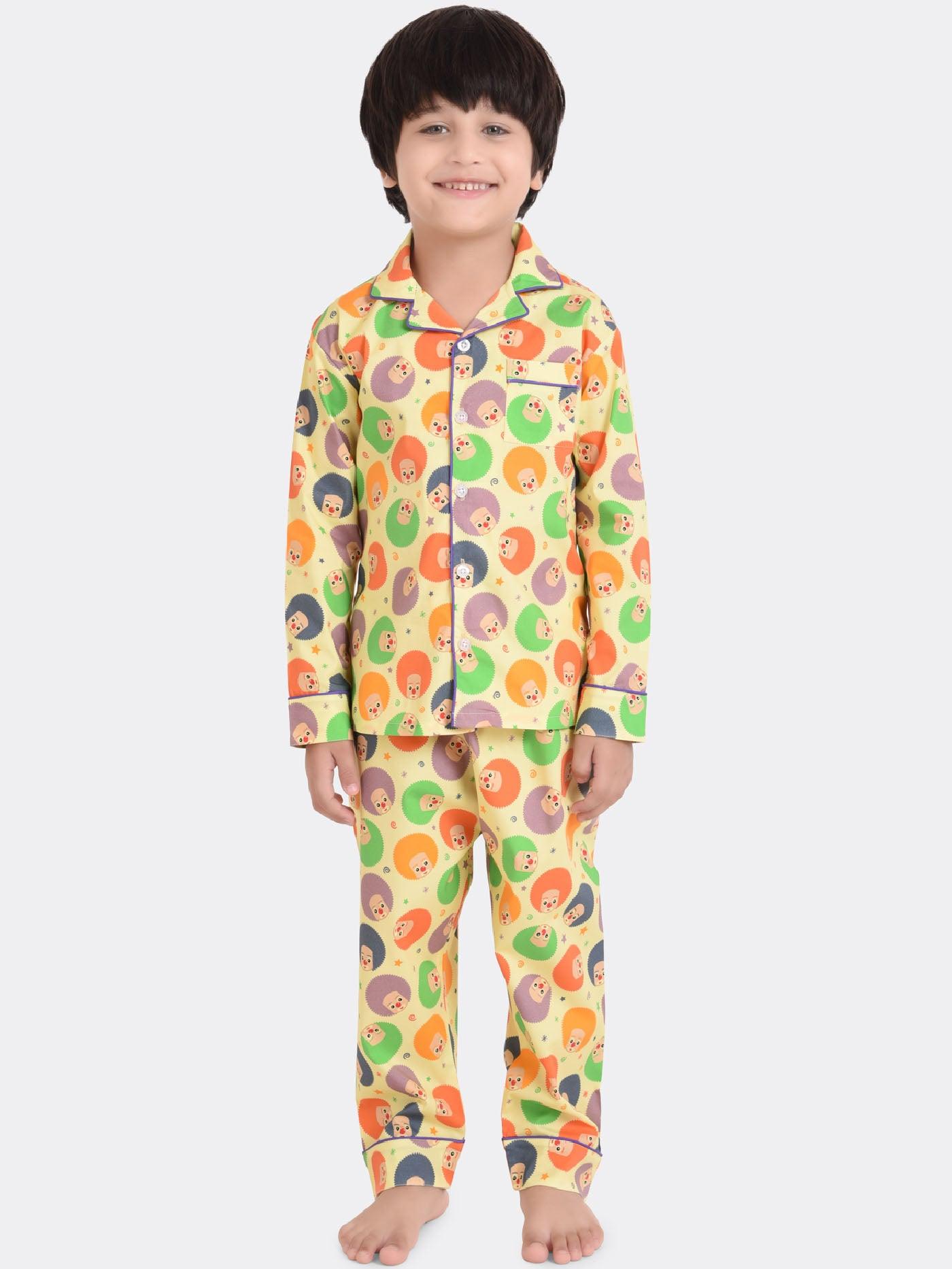 Clown Face Printed Nightsuit Set - koochi Poochi