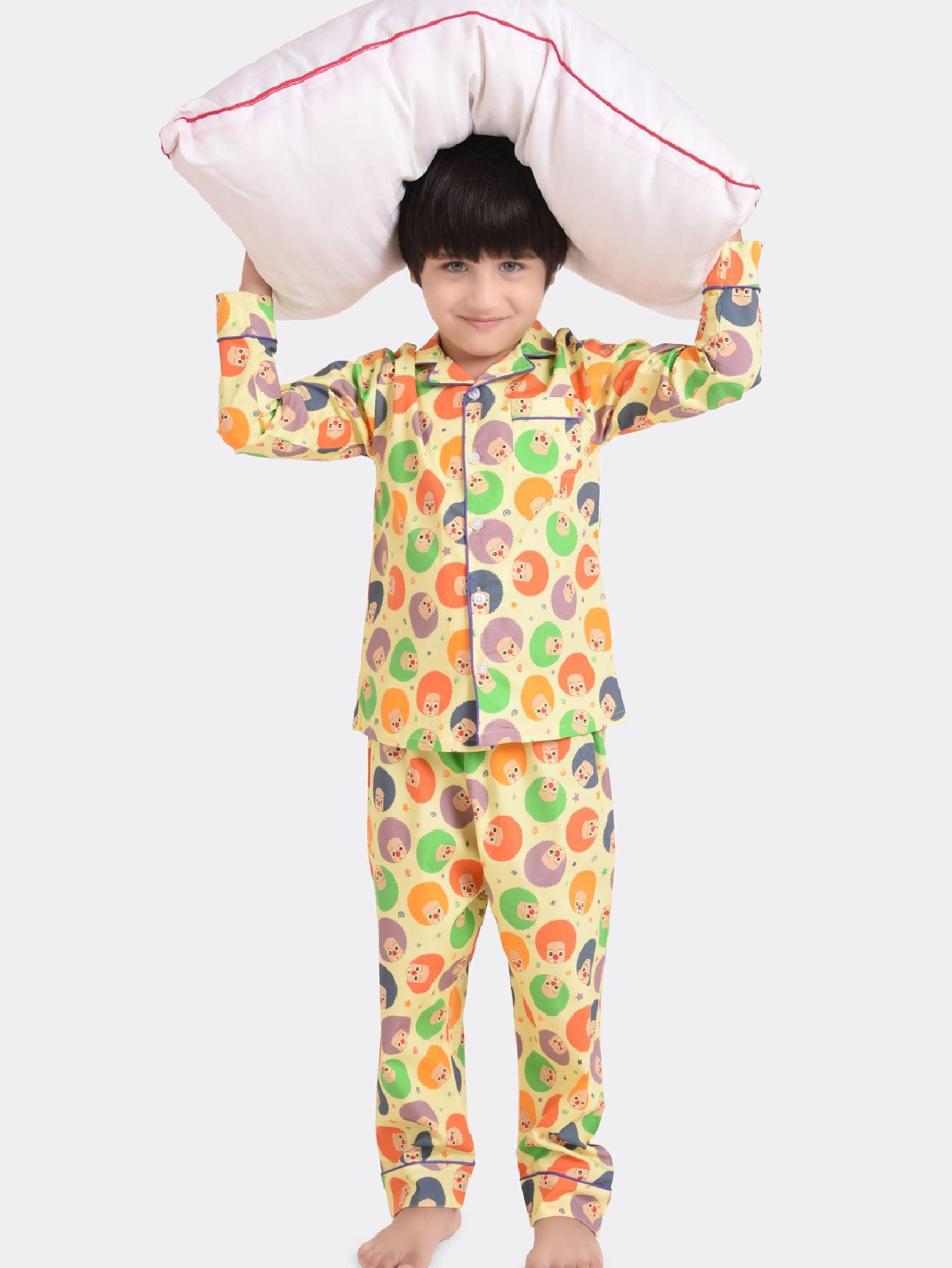 Clown Face Printed Nightsuit Set - koochi Poochi