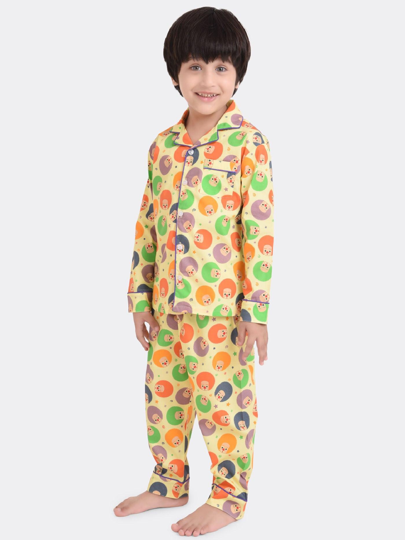 Clown Face Printed Nightsuit Set - koochi Poochi