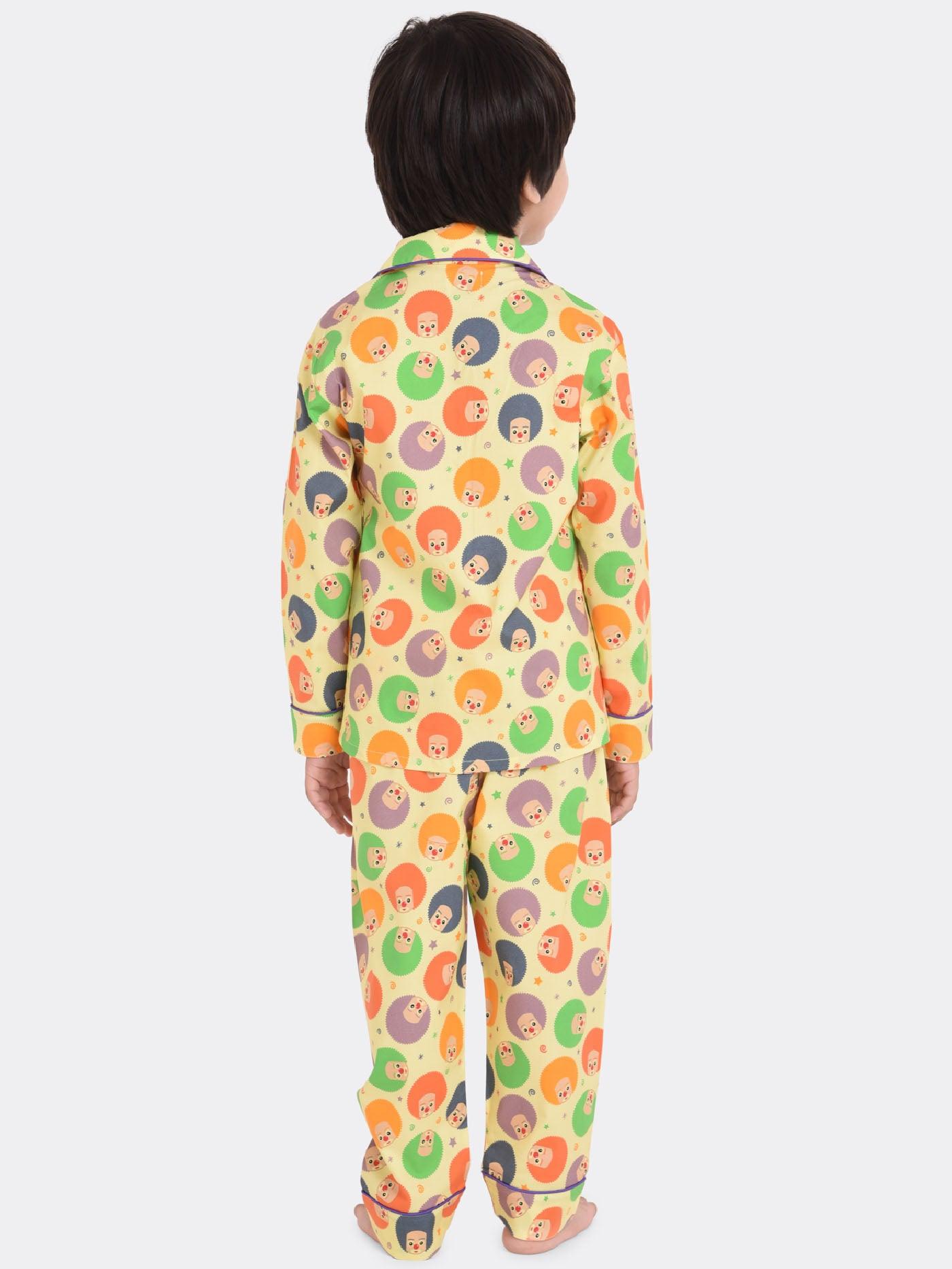 Clown Face Printed Nightsuit Set - koochi Poochi