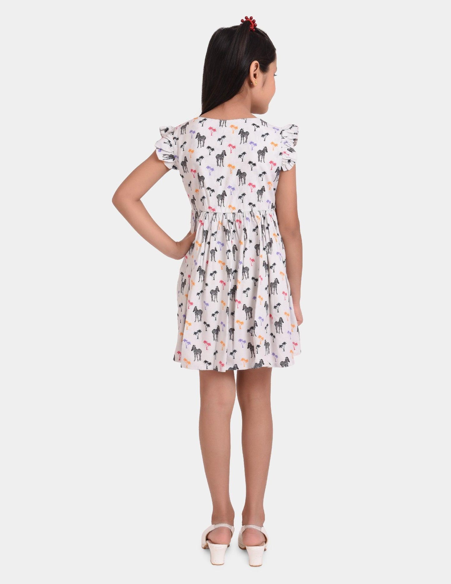 Zebra Miniatures Print Girls Dress
