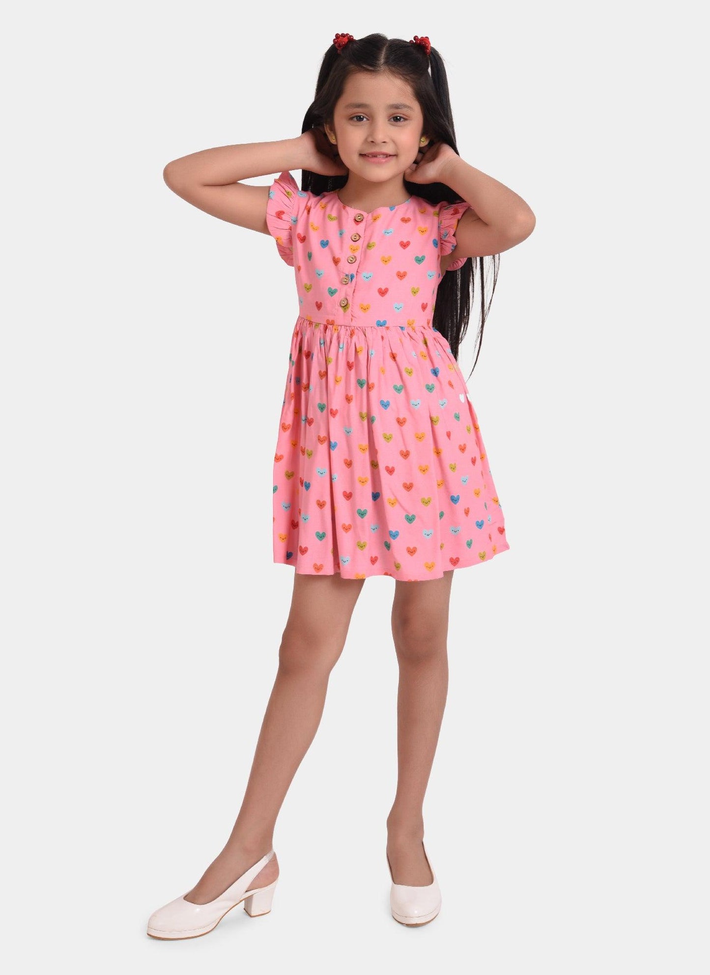 Love Blush Print Girls Dress