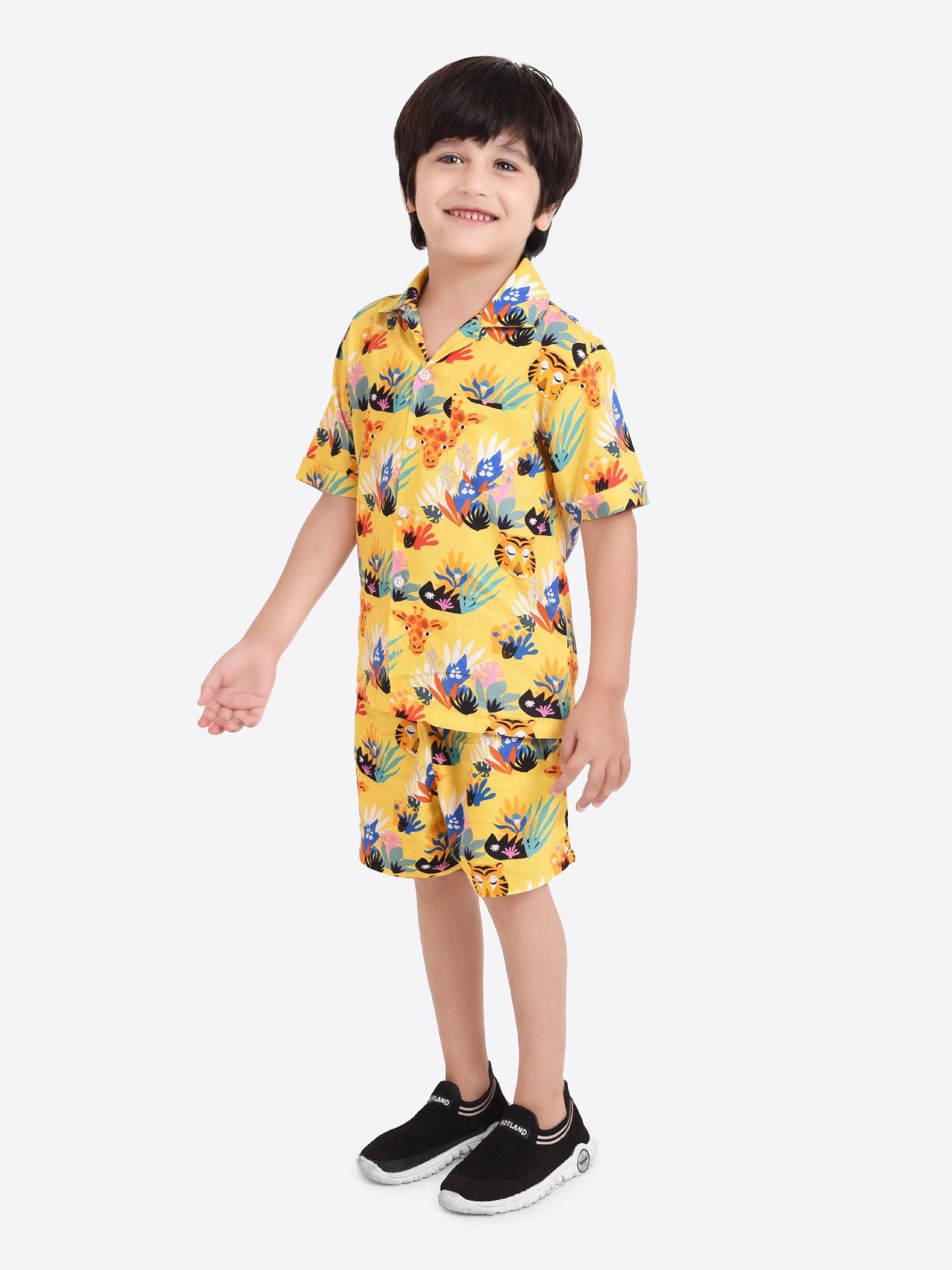 Sun kissed Animal Printed Cord Set for Boys