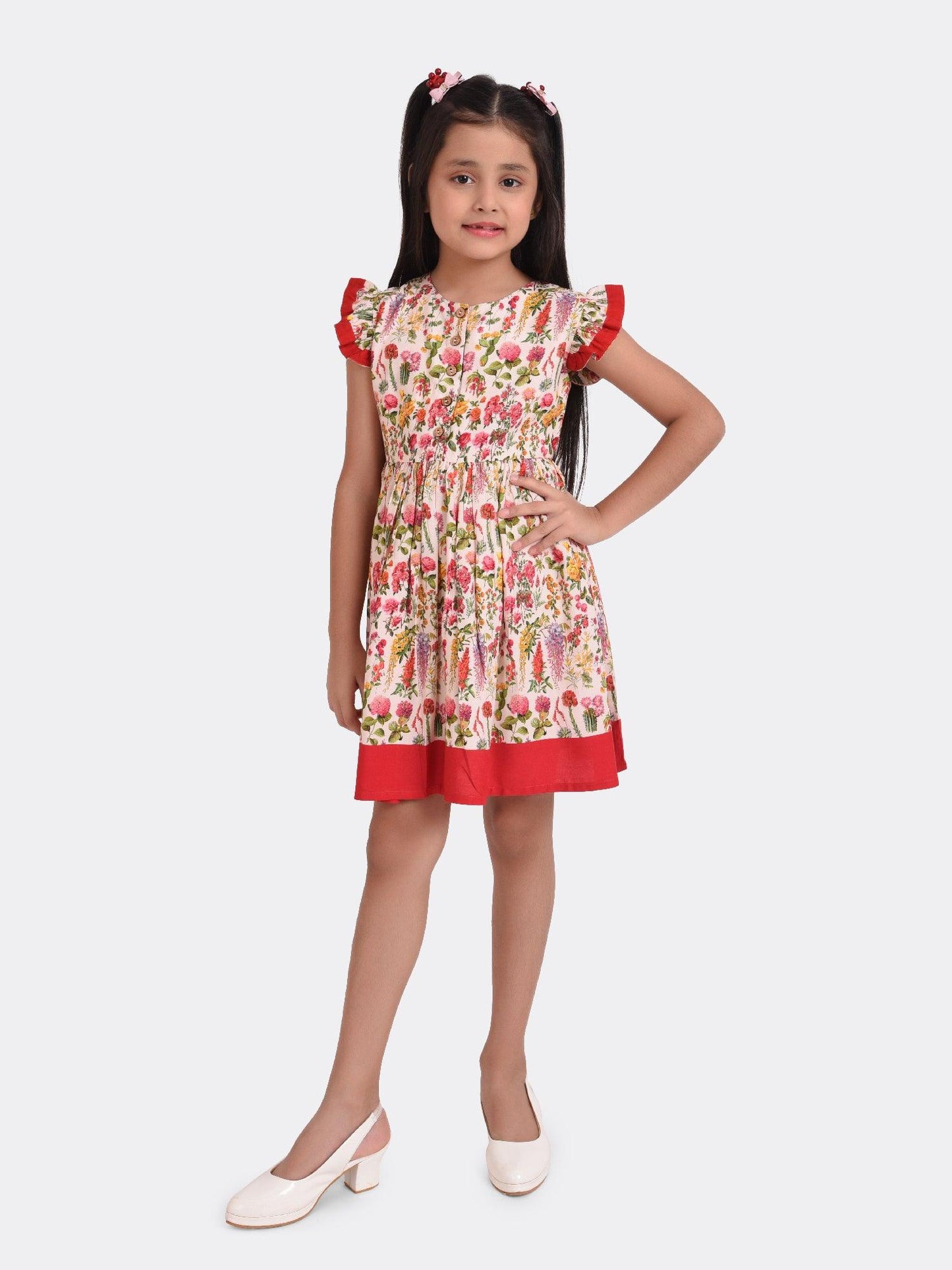 Spring Floral Print Girls Dress - koochi Poochi