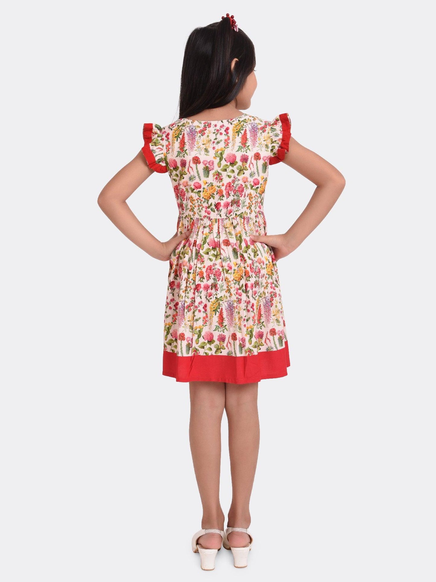 Spring Floral Print Girls Dress - koochi Poochi