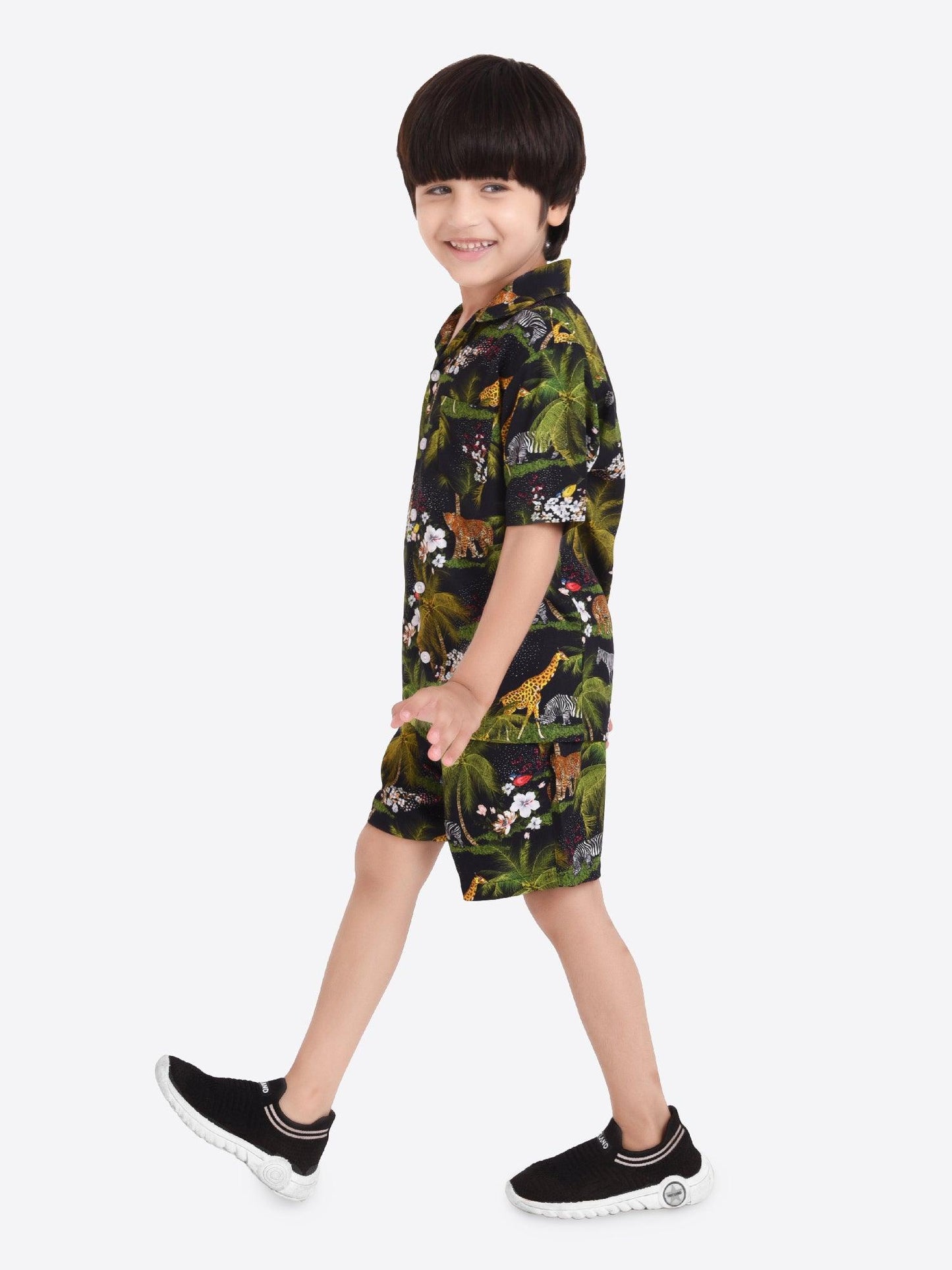 Dark Safari Printed Cord Set for Boys