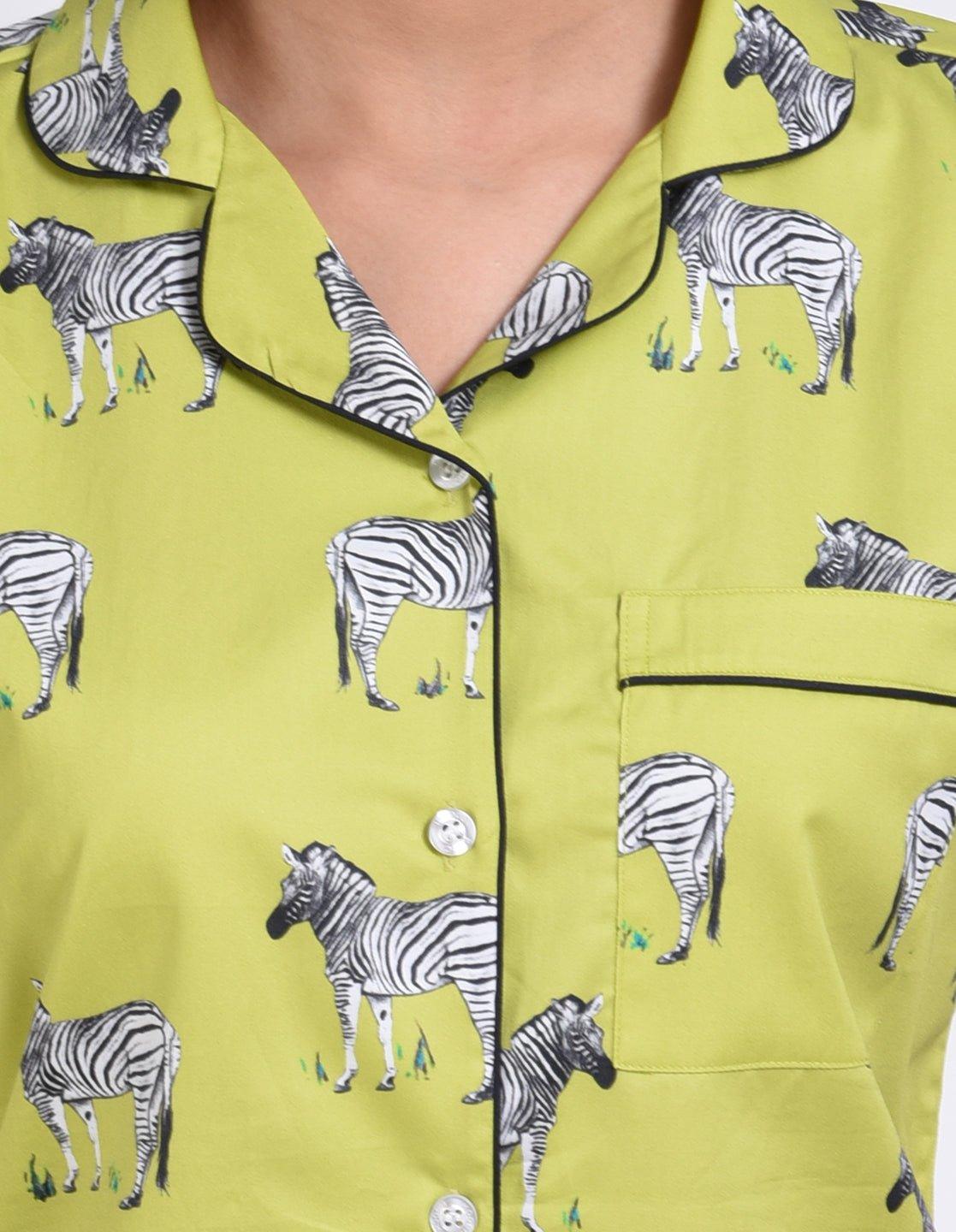 Field Printed Nightsuit Set for Women