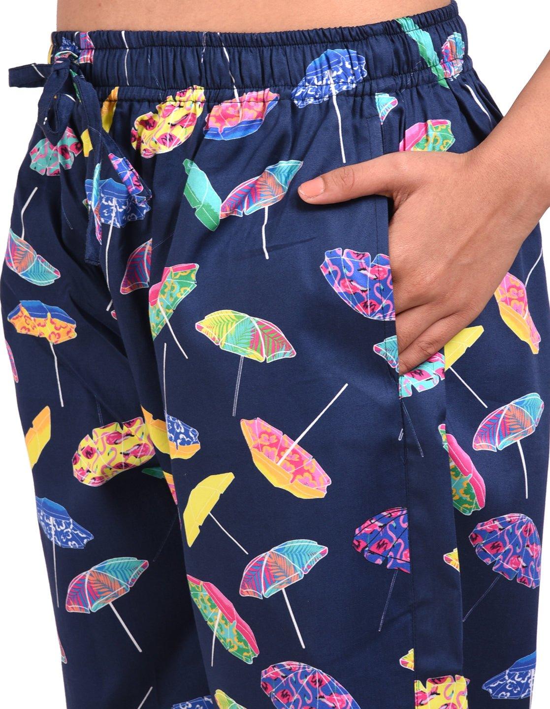 Umbrella Printed Nightsuit Set for Women