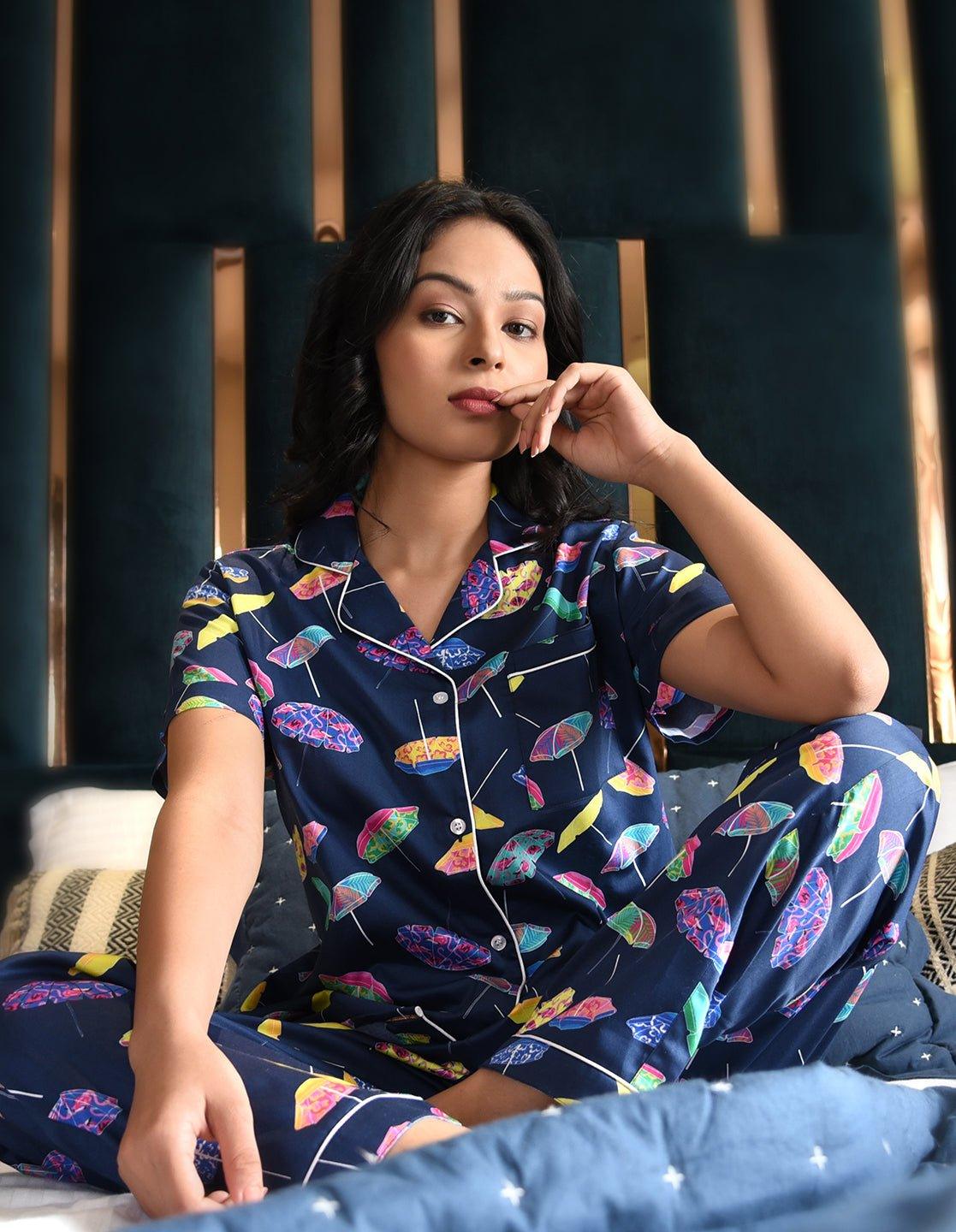 Umbrella Printed Nightsuit Set for Women